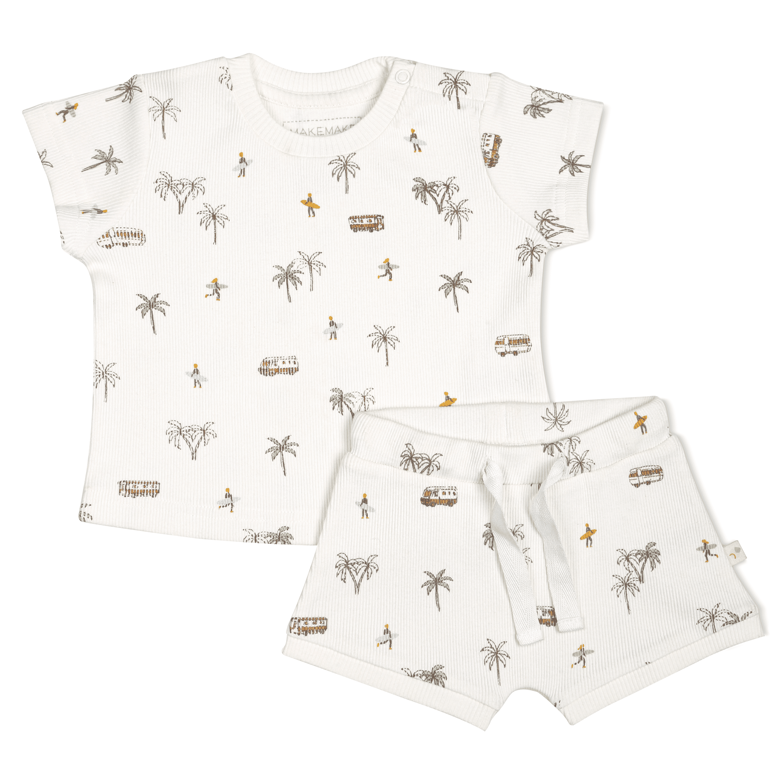 Organic Baby Toddler Tee and  Shorties Set - Malibu Makemake Organics   