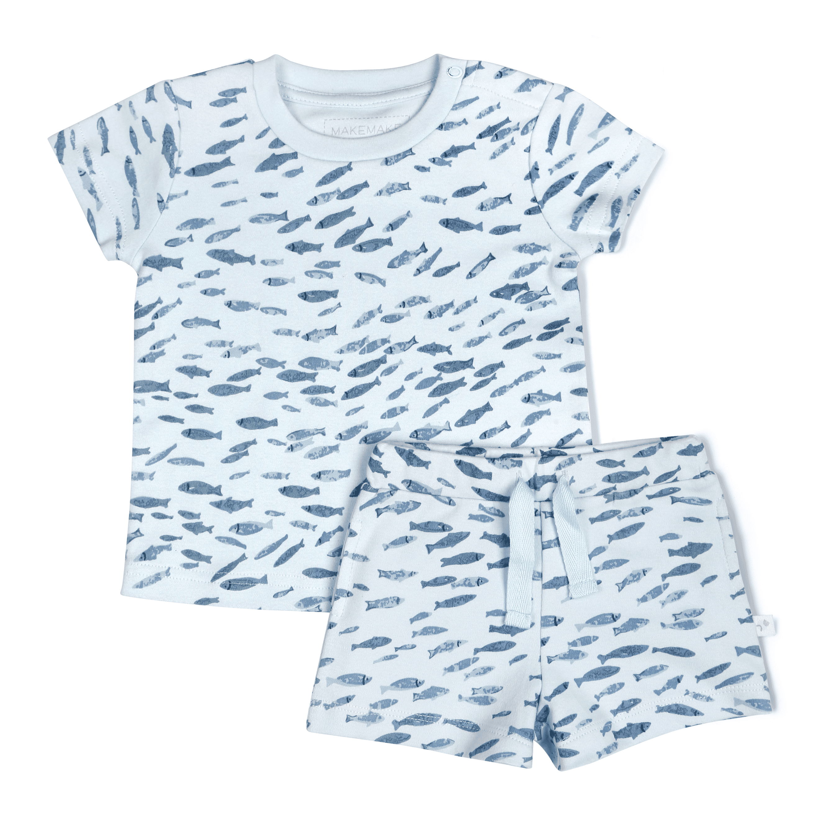 Organic Baby Toddler Tee and Shorts Set - Minnow Makemake Organics   