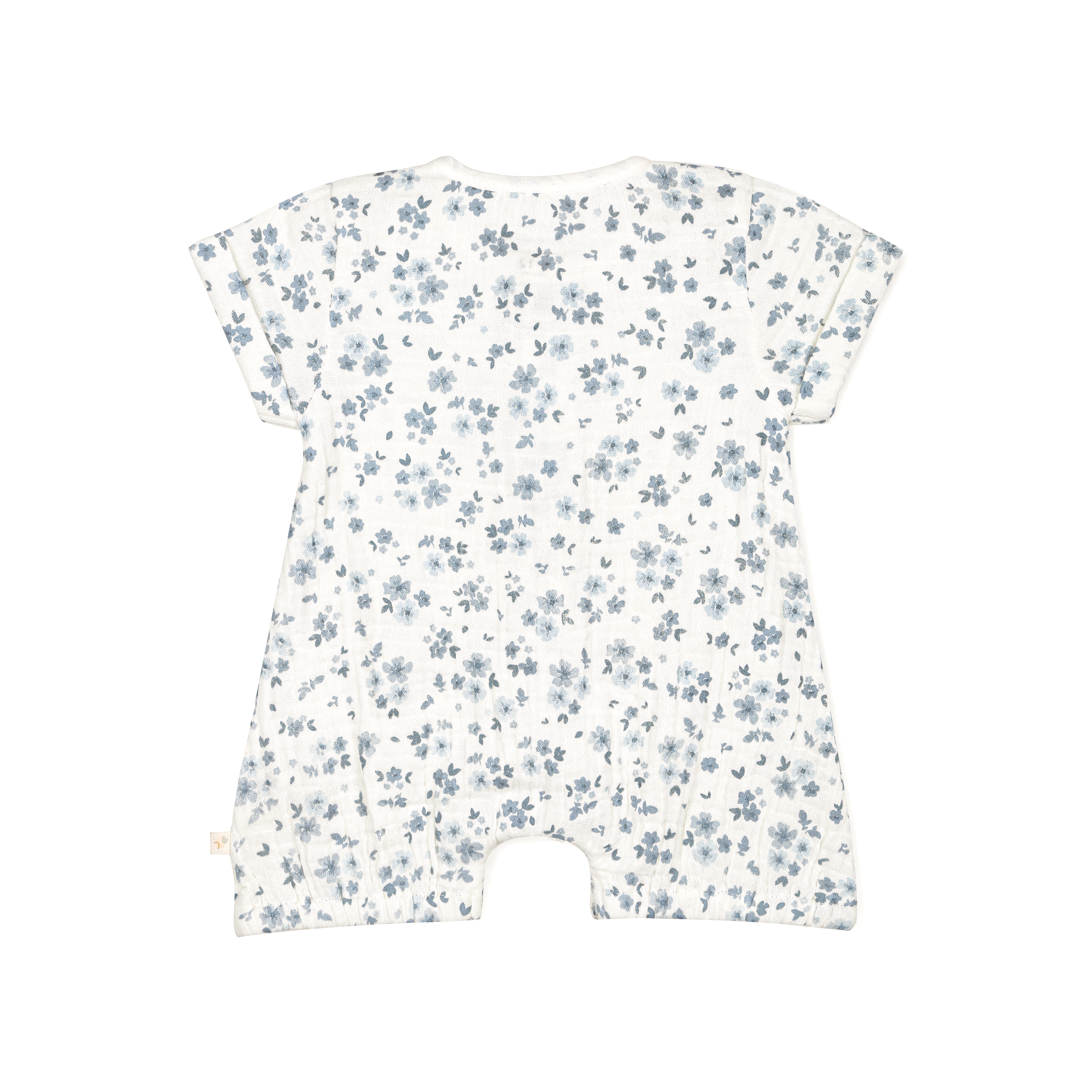 Organic Baby Short Bubble Romper - Periwinkle Makemake Organics   