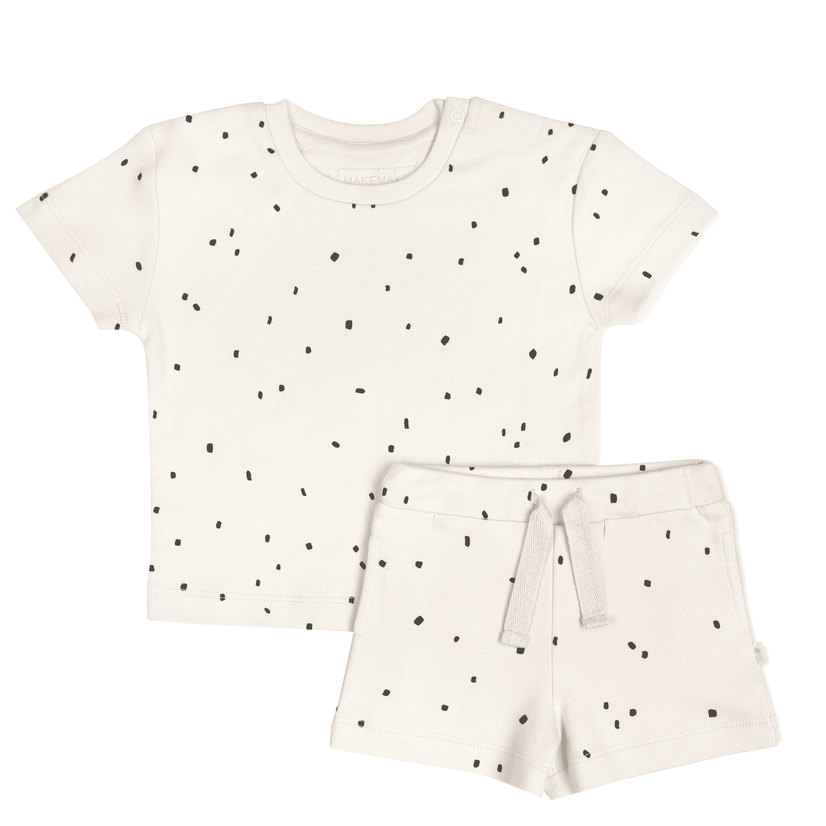 Organic Baby Toddler Tee and Shorts Set - Pixie Dots Makemake Organics   