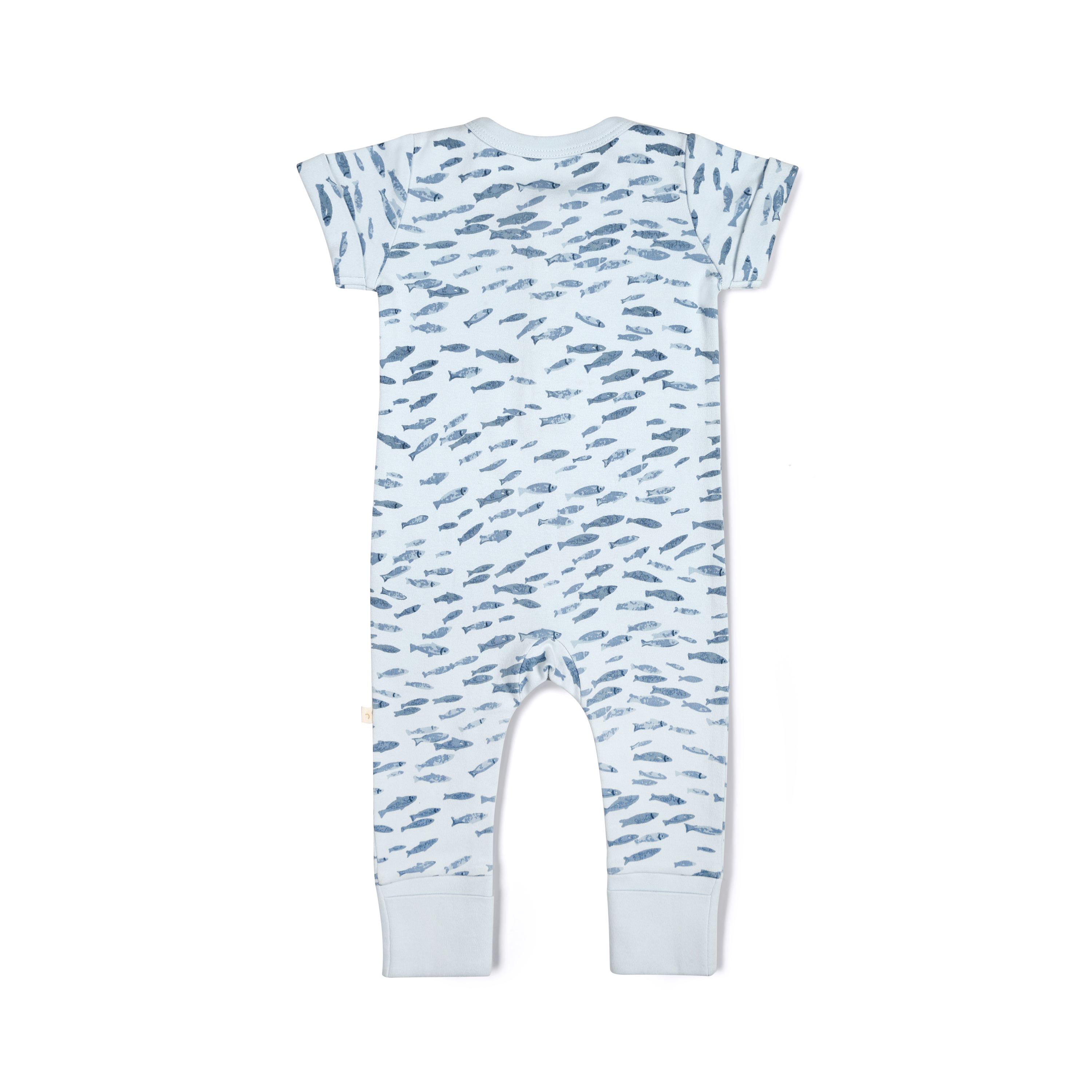 Organic Baby Short Sleeve Button Romper - Minnow Makemake Organics   