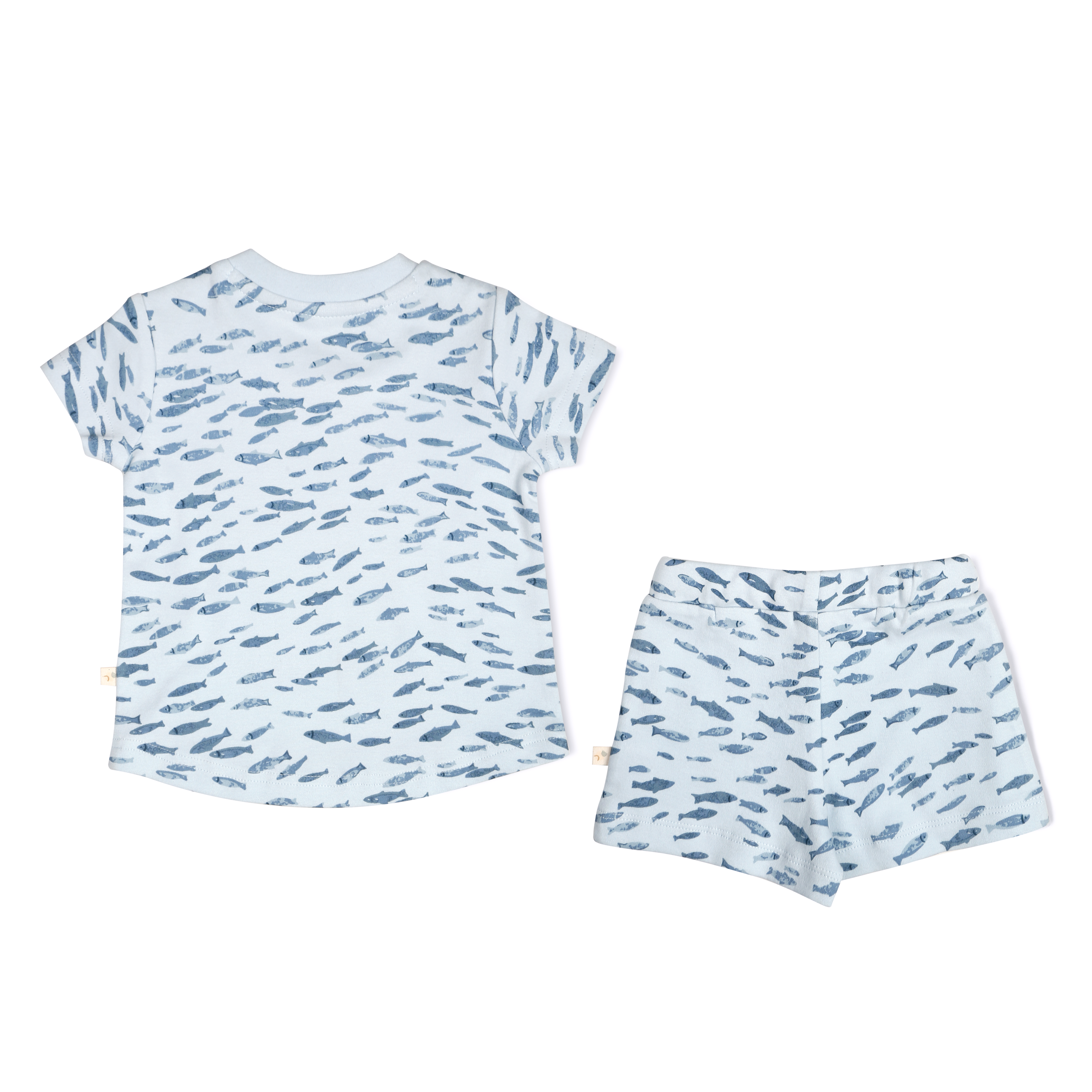 Organic Baby Toddler Tee and Shorts Set - Minnow Makemake Organics   