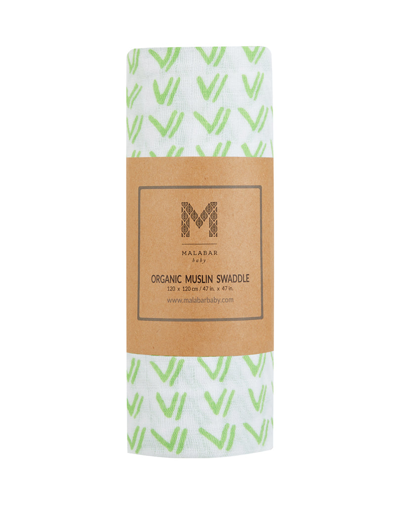 Organic Swaddle - Grass Malabar Baby   