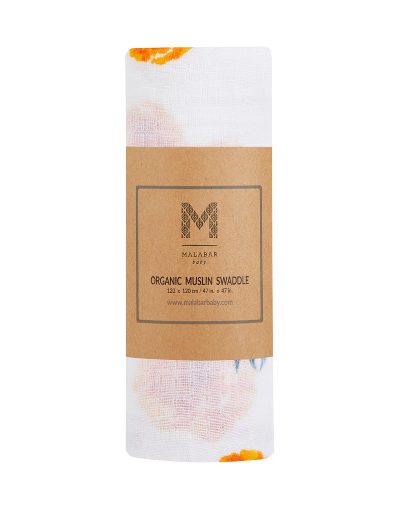 Organic Swaddle - Marigold Malabar Baby   