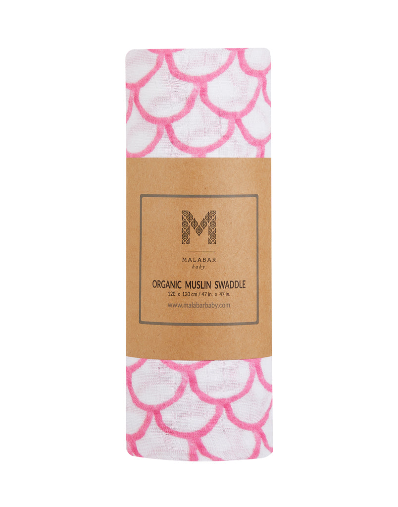 Organic Swaddle - Pink Rainbow Malabar Baby   