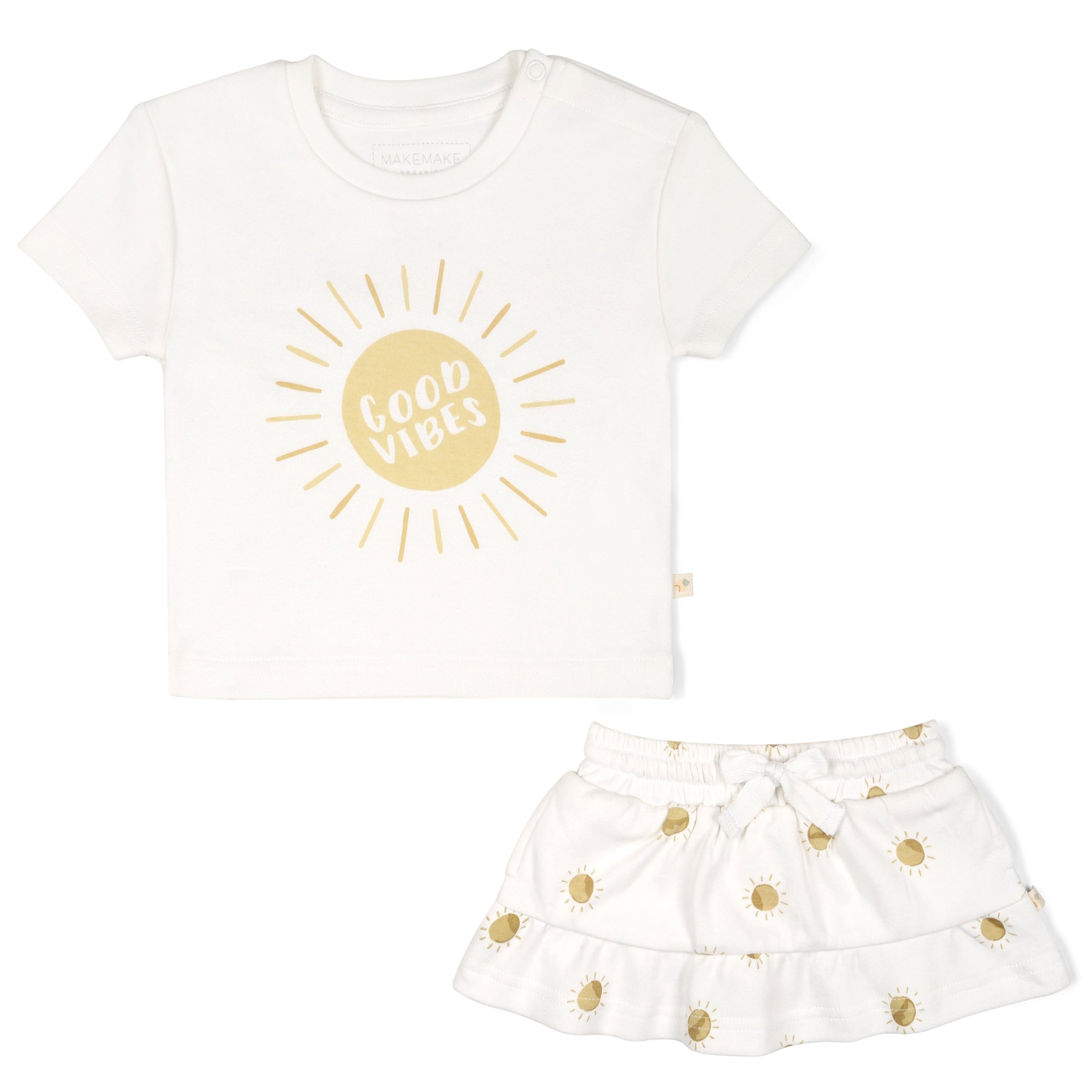 Organic Girls Tee and Skort Outfit - Sunshine Makemake Organics   