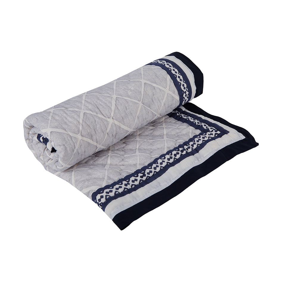 Cairo Blue Cotton Quilt Malabar Baby   