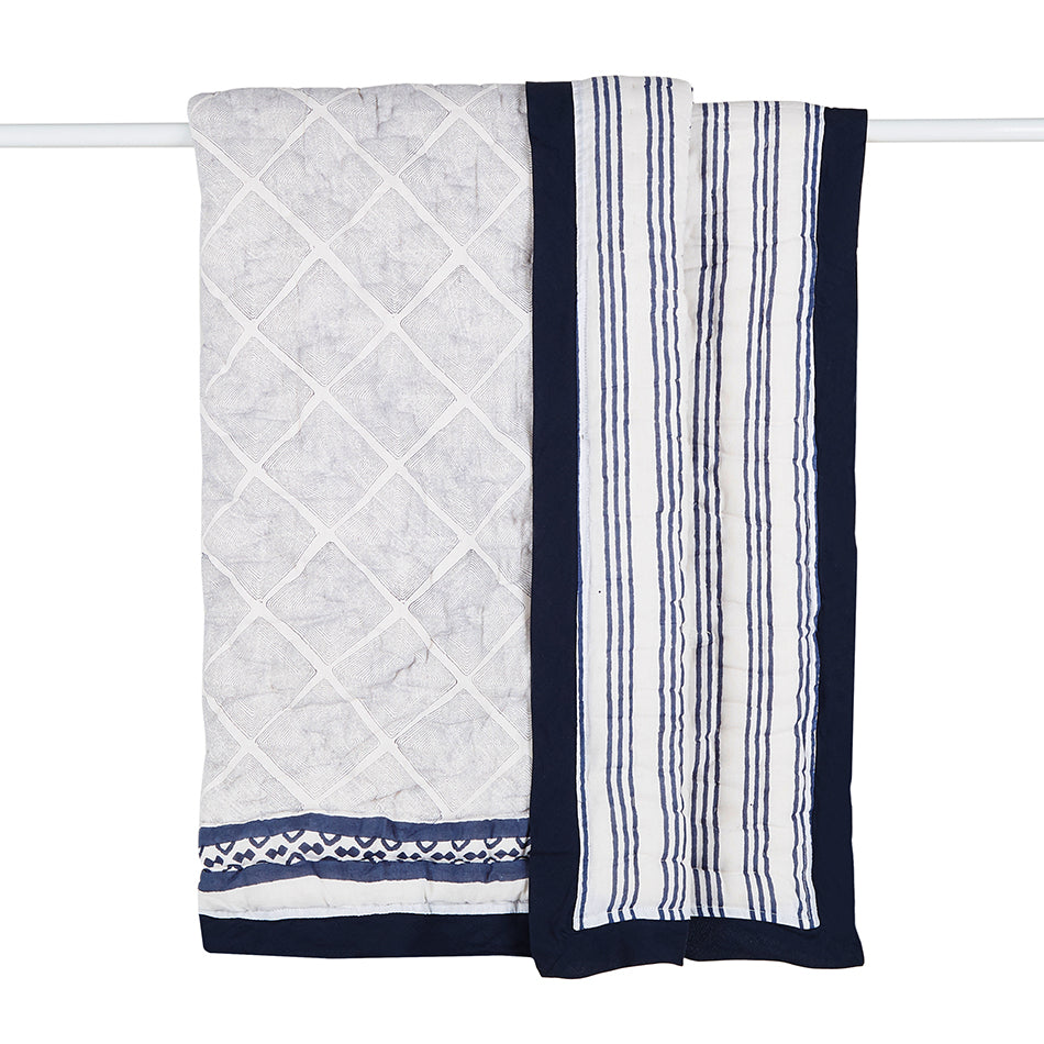 Cairo Blue Cotton Quilt Malabar Baby   