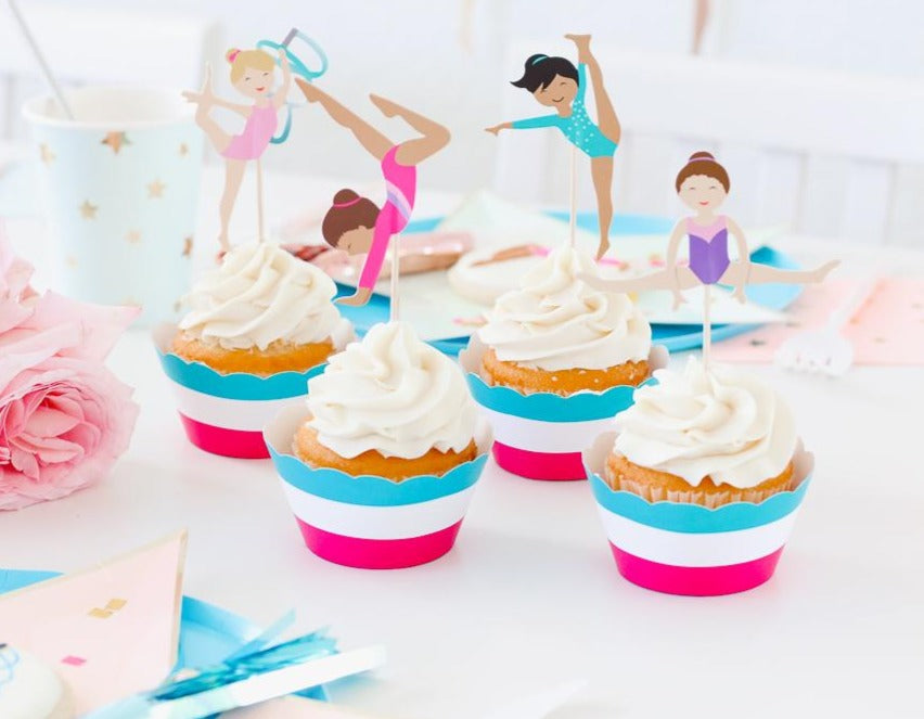 Gymnastics Cupcake Toppers & Wrappers, 12 Ct Merrilulu   