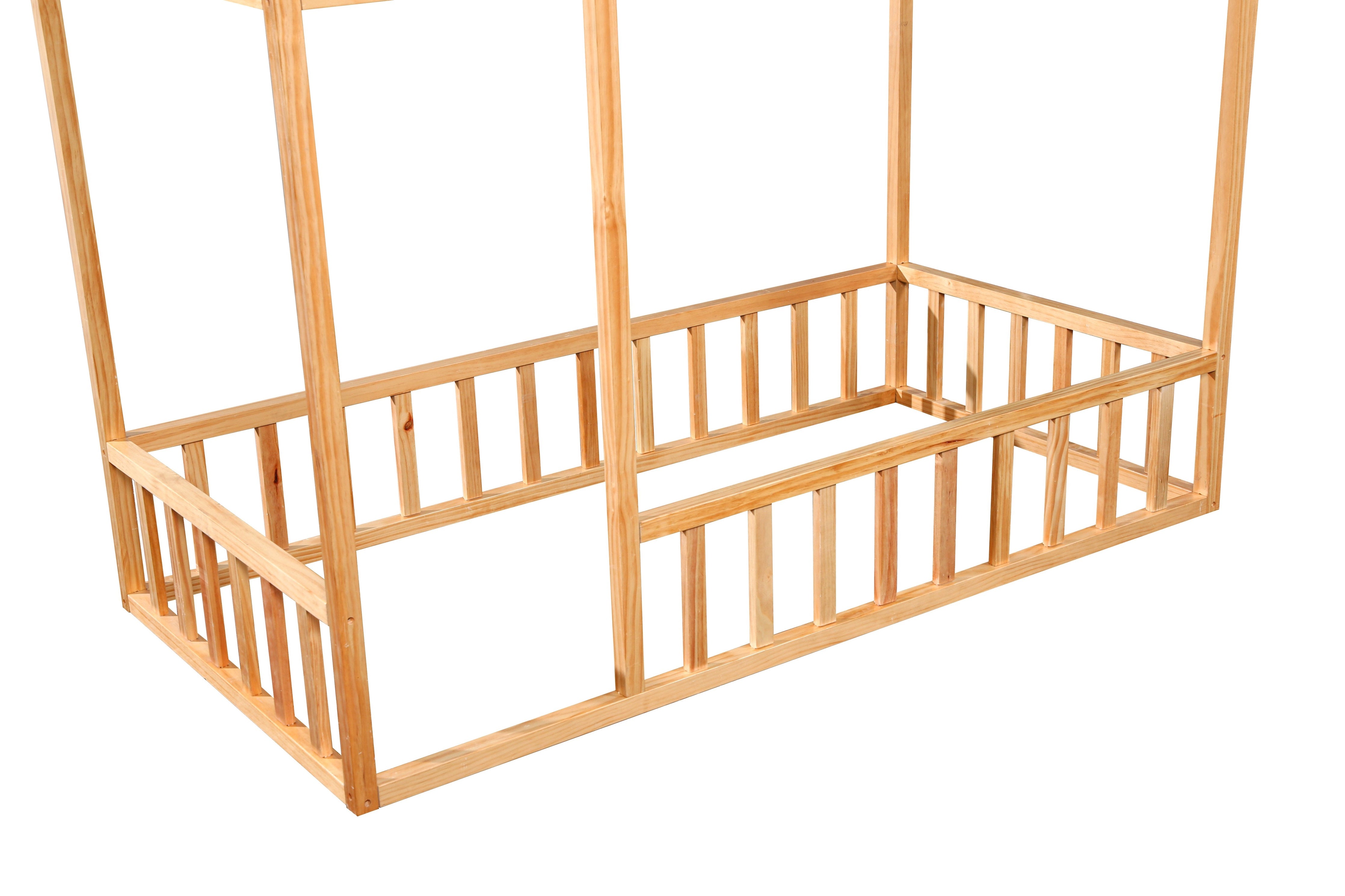 Montessori House Bed With Rails 2MamaBees   