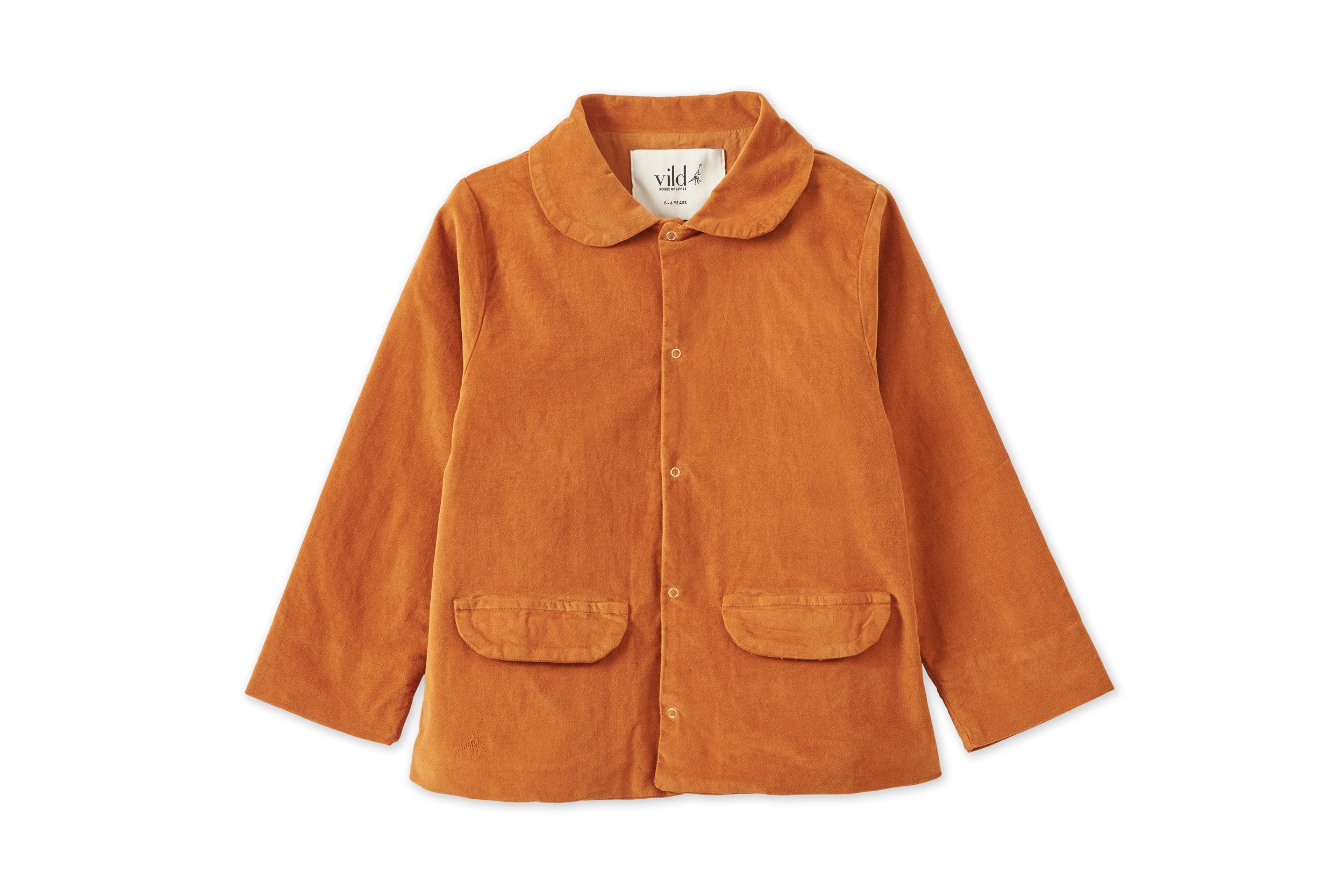 Organic Cotton Velvet Jacket Vild House of Little 0-6M Raw Sienna 