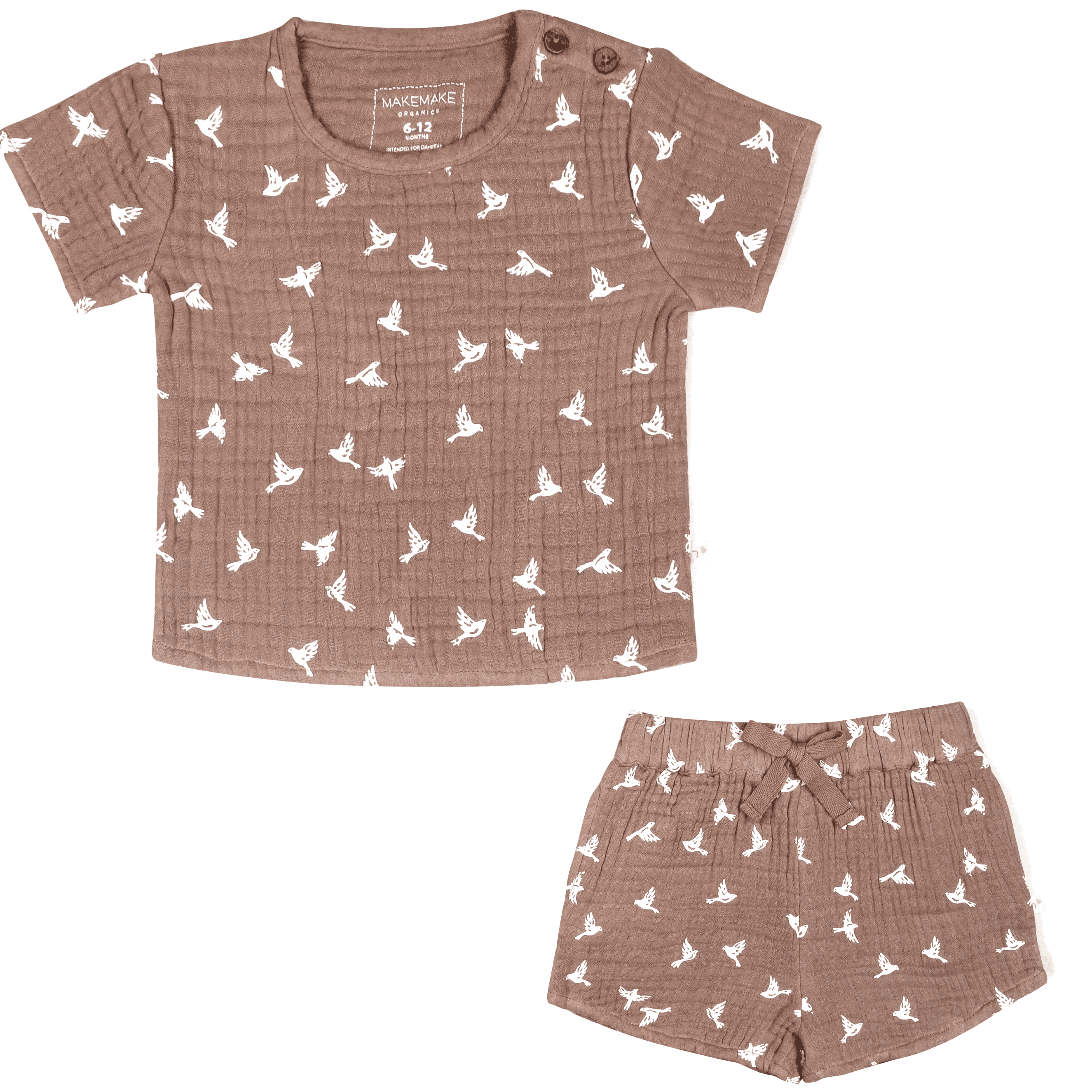 Organic Baby Toddler and Shorts Set - Flock Makemake Organics   