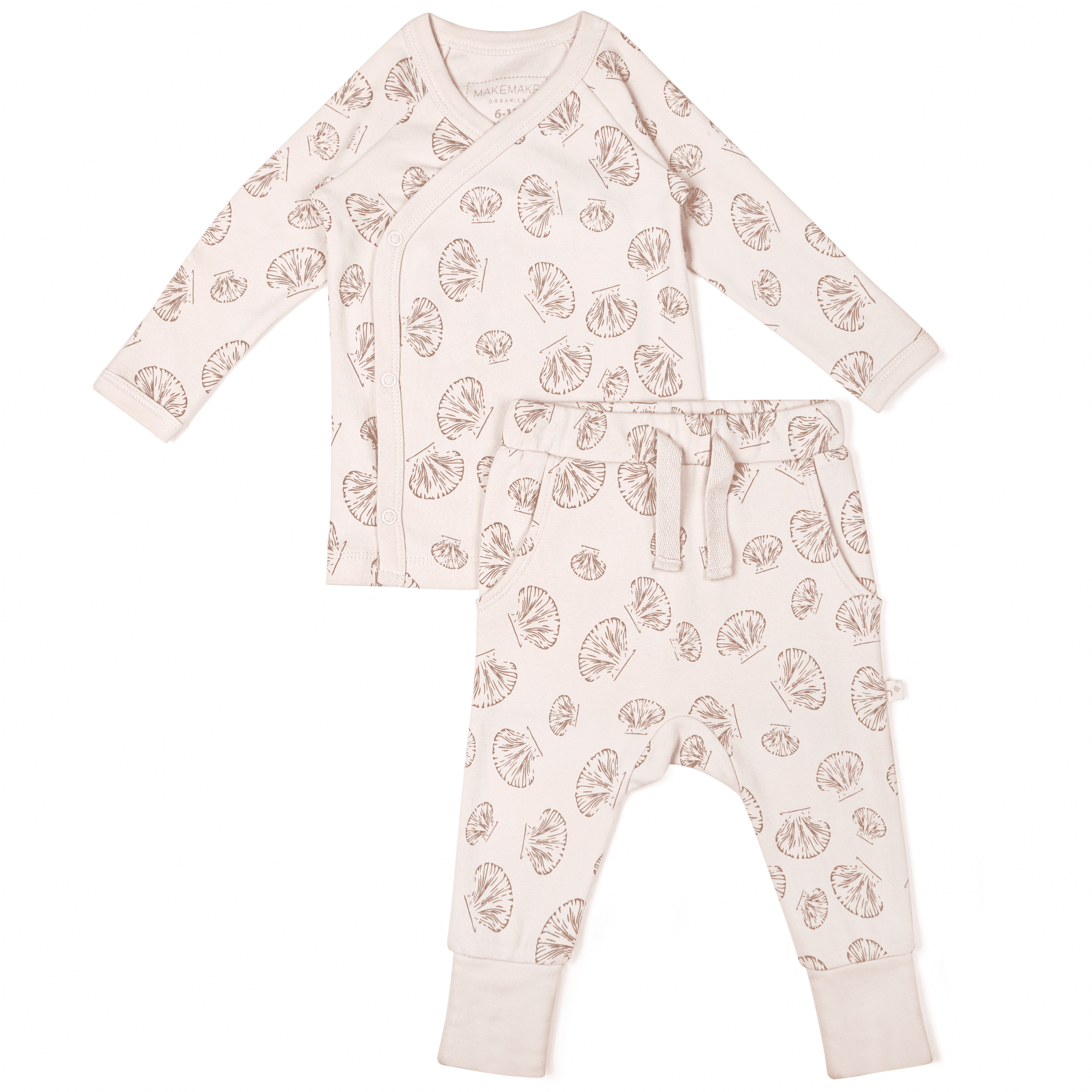 Organic Baby Top & Pants Set -Seashells Makemake Organics   