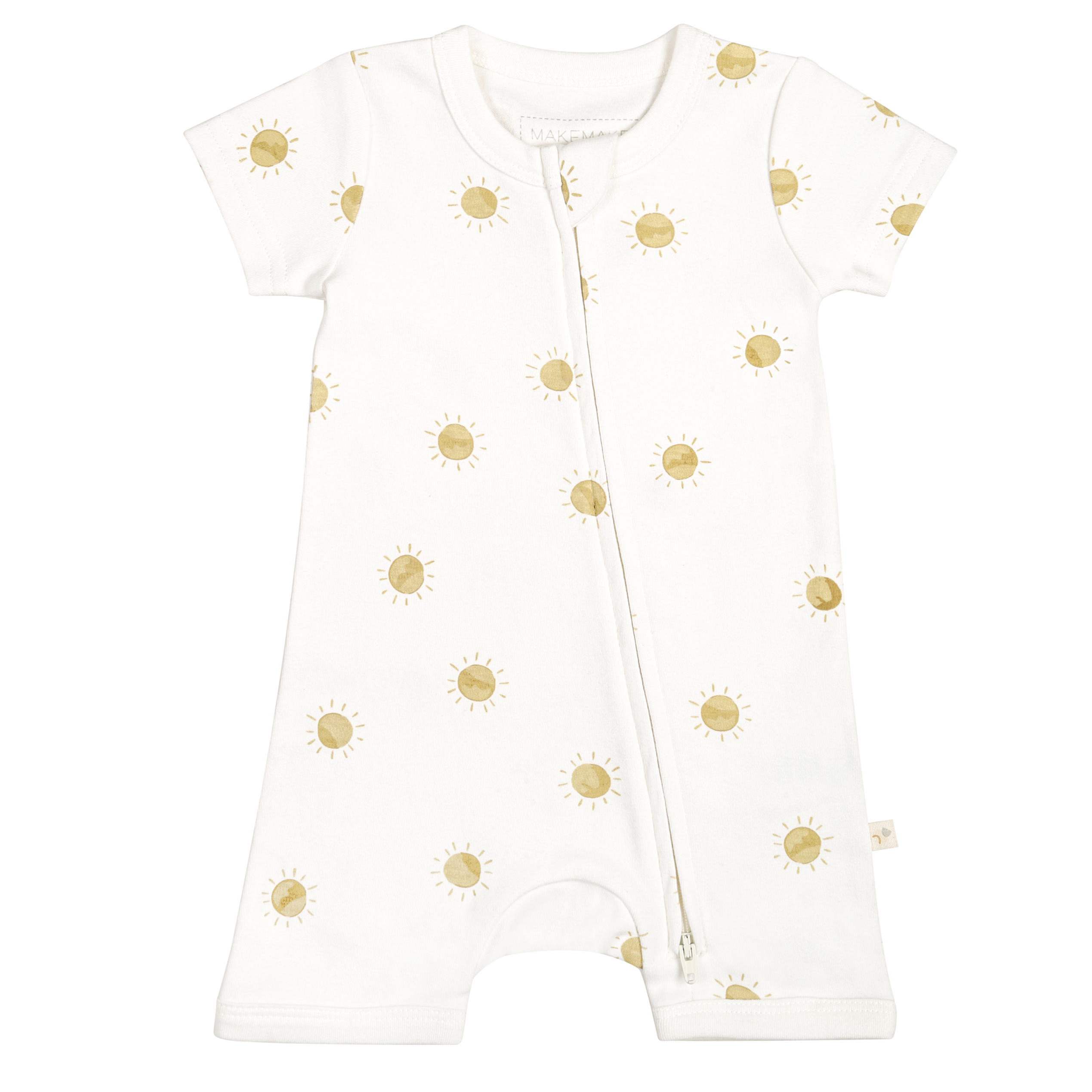 Organic Baby Short Zip Romper - Sunshine Makemake Organics   