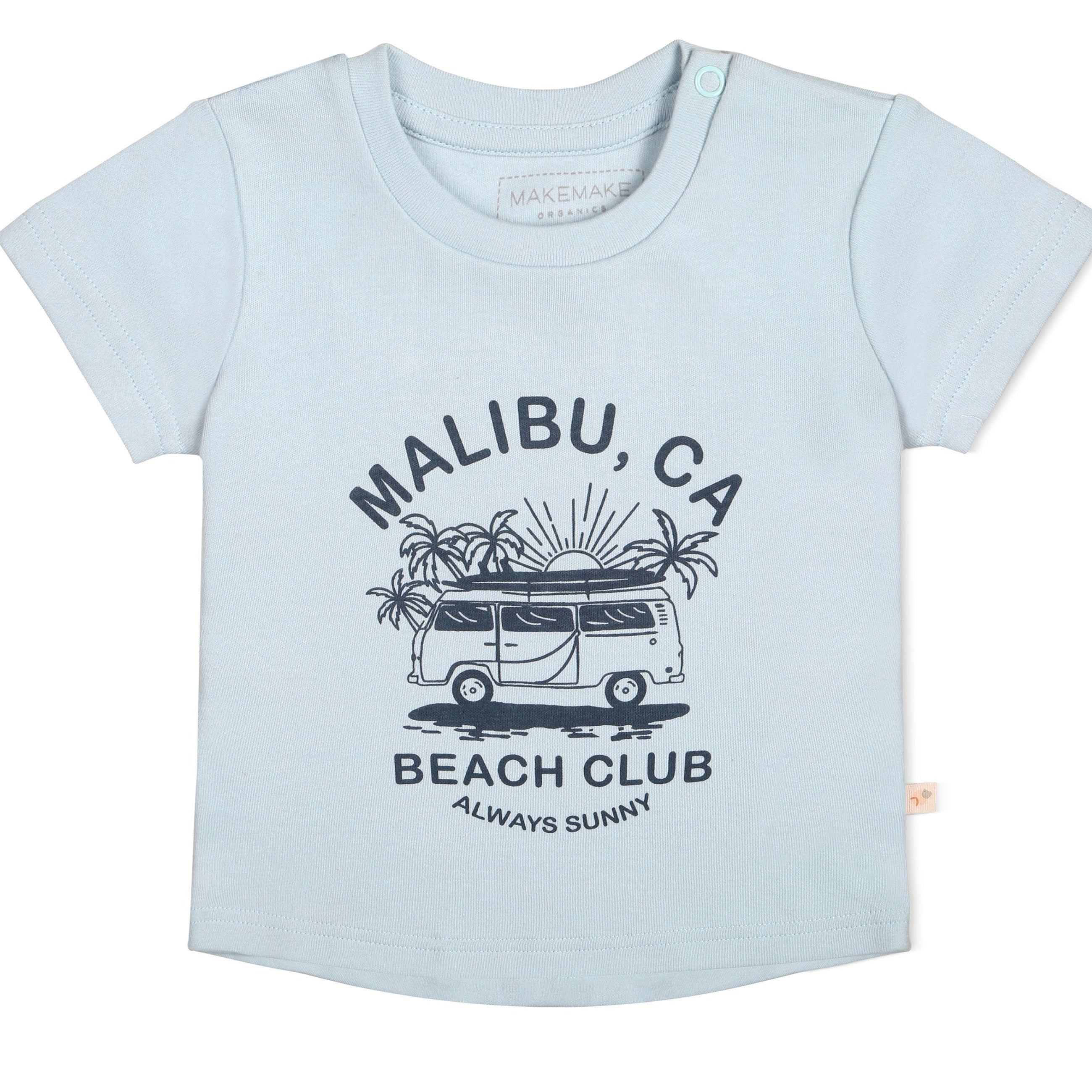 Organic Kids T-Shirts - Malibu Beach Club Makemake Organics   