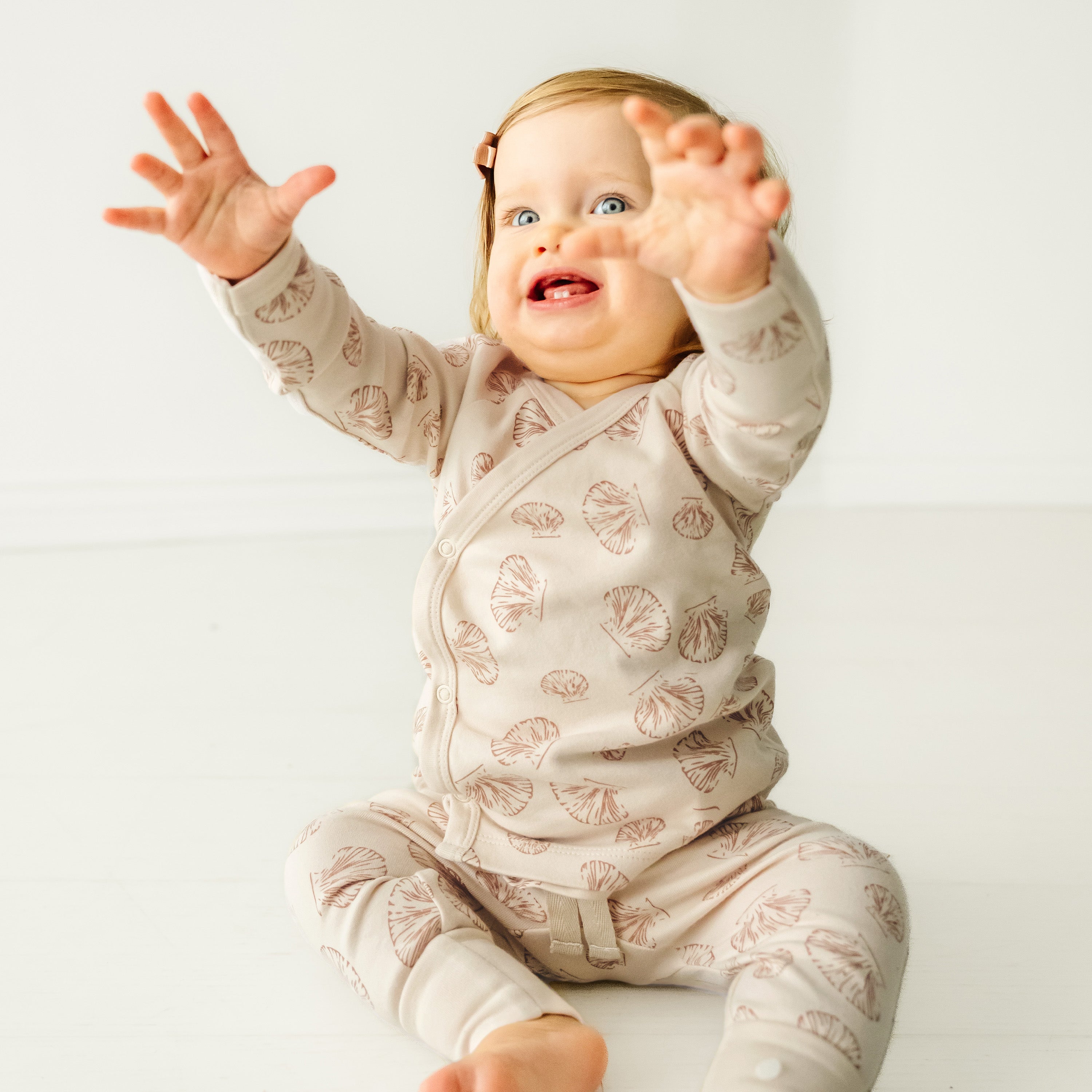 Organic Baby Top & Pants Set -Seashells Makemake Organics   