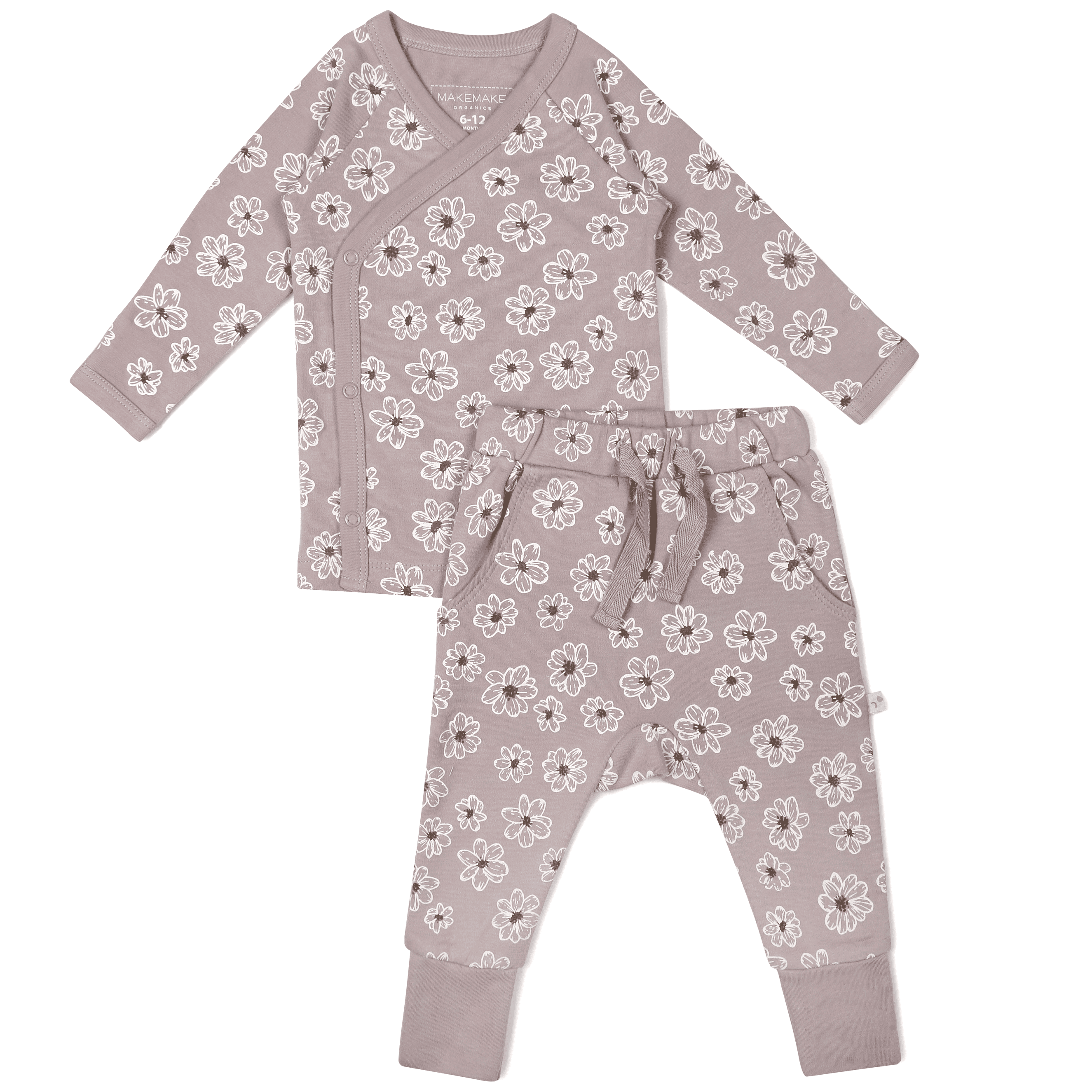 Organic Baby Top & Pants Set - Daisies Makemake Organics   