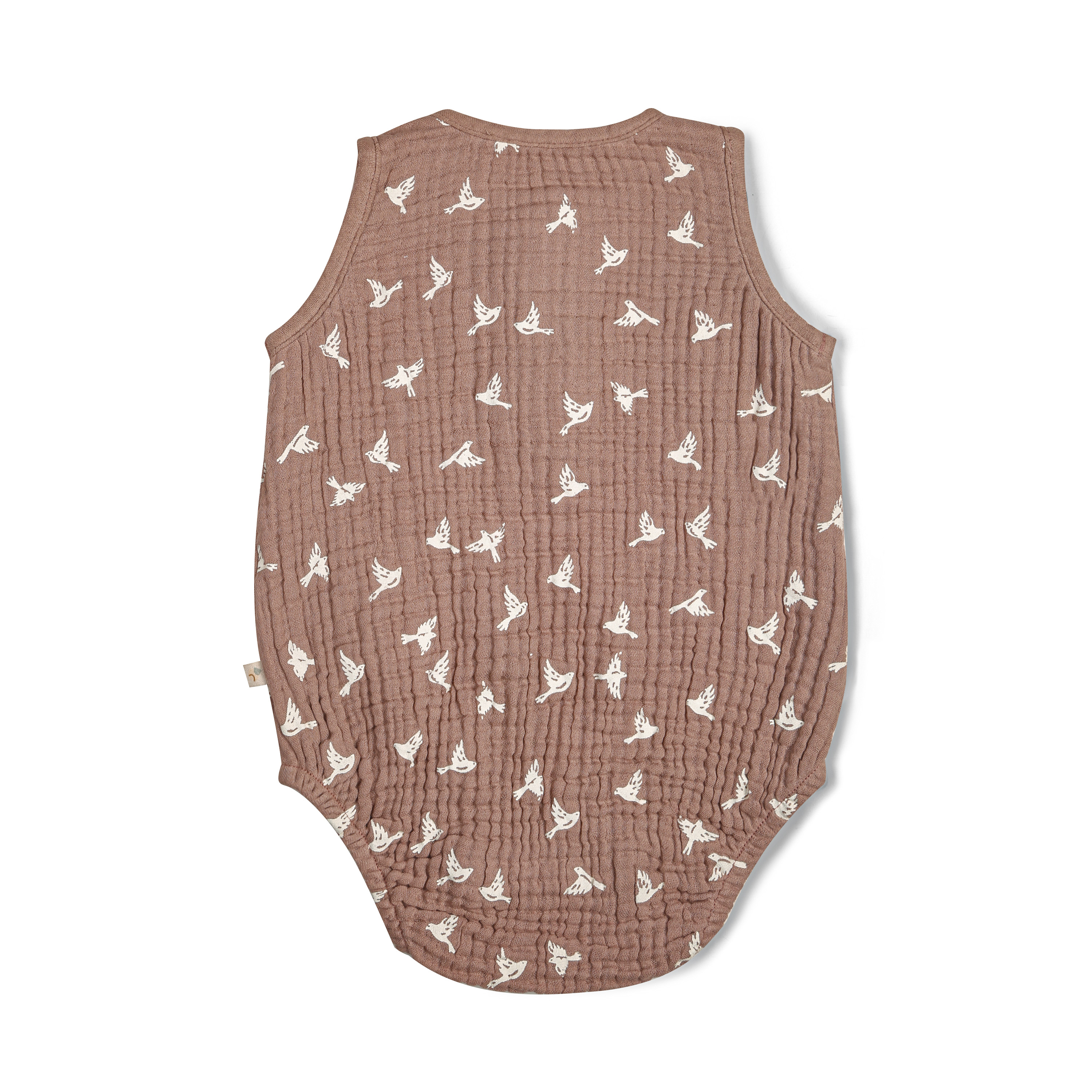 Organic Baby Bubble Onesie Muslin - Flock Makemake Organics   