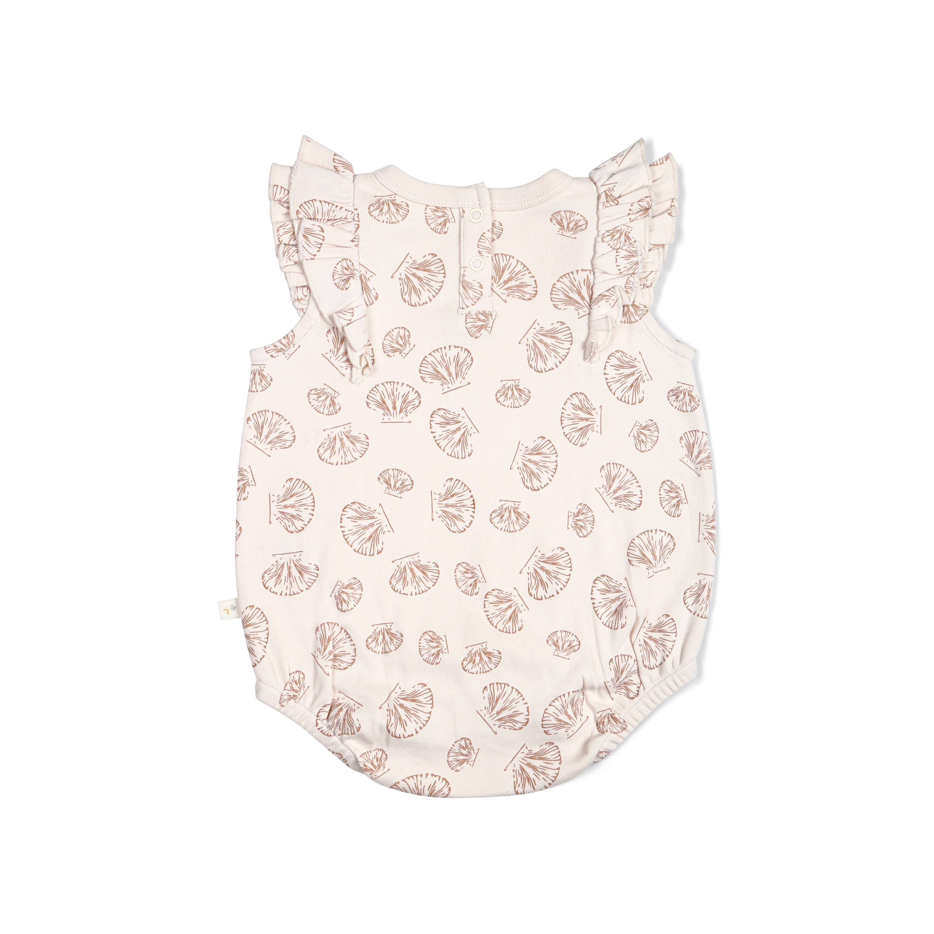 Organic Baby Flutter Bubble Onesie - Seashells Makemake Organics   