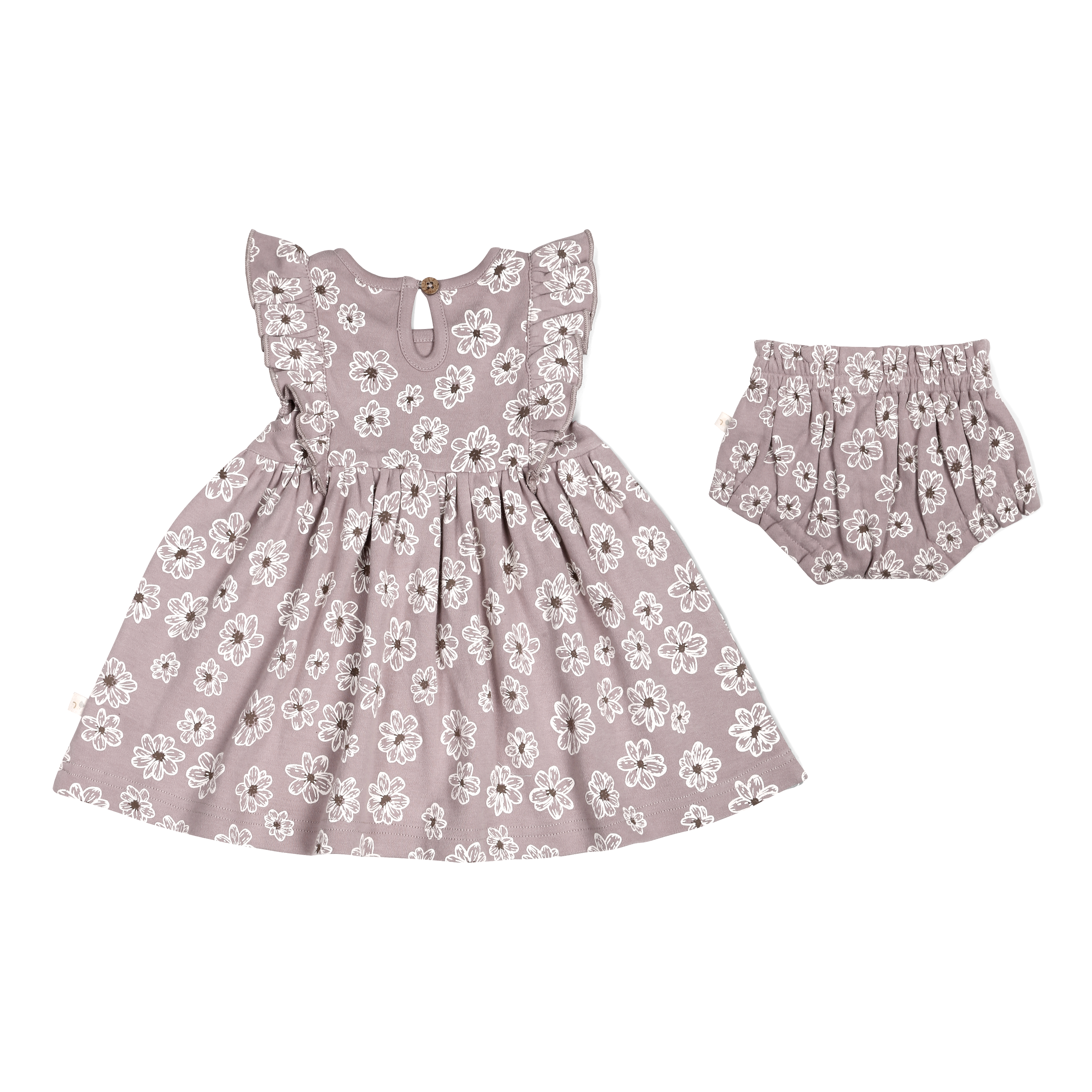 Organic Baby Flutter Dress - Daisies Makemake Organics   