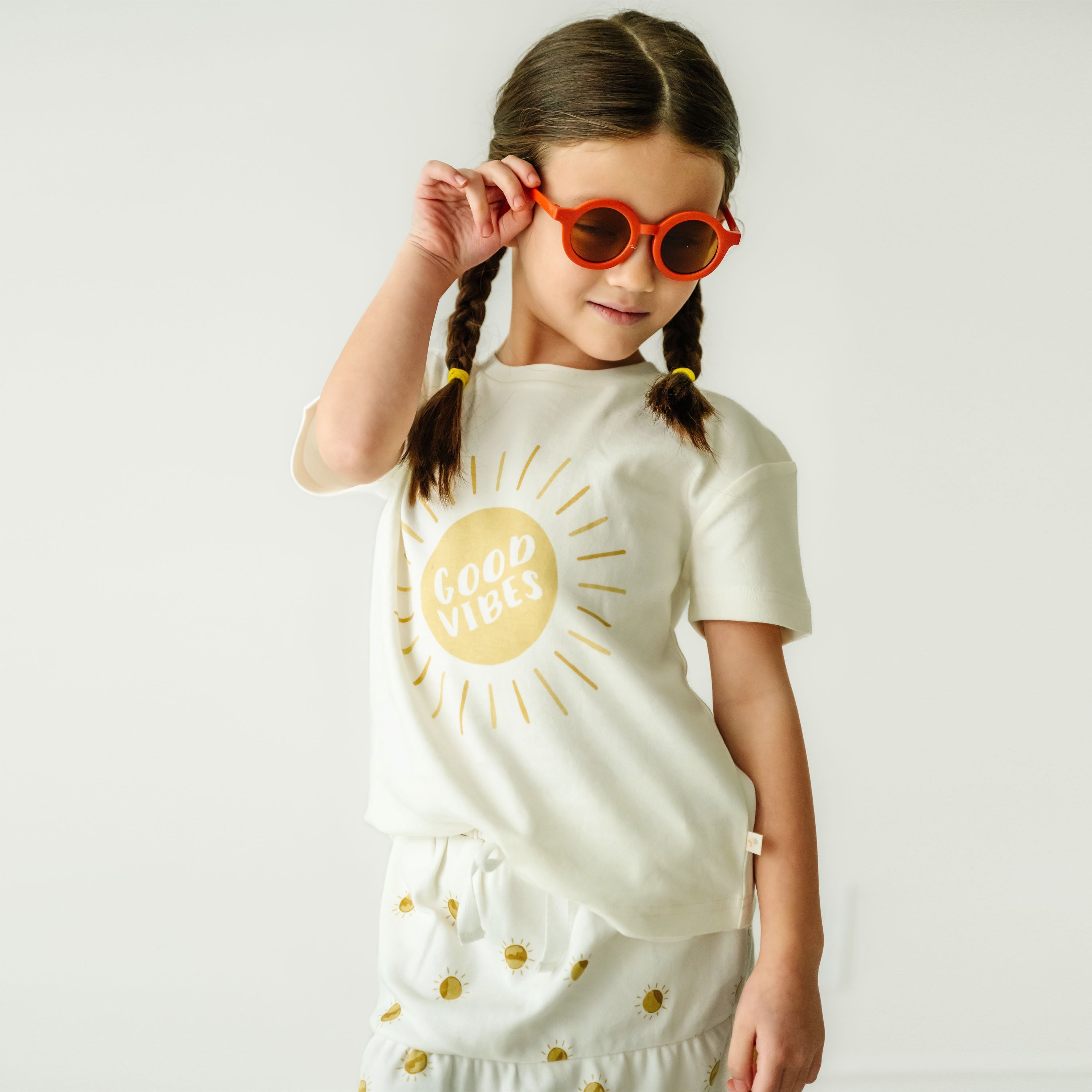 Organic Girls Tee and Skort Outfit - Sunshine Makemake Organics   