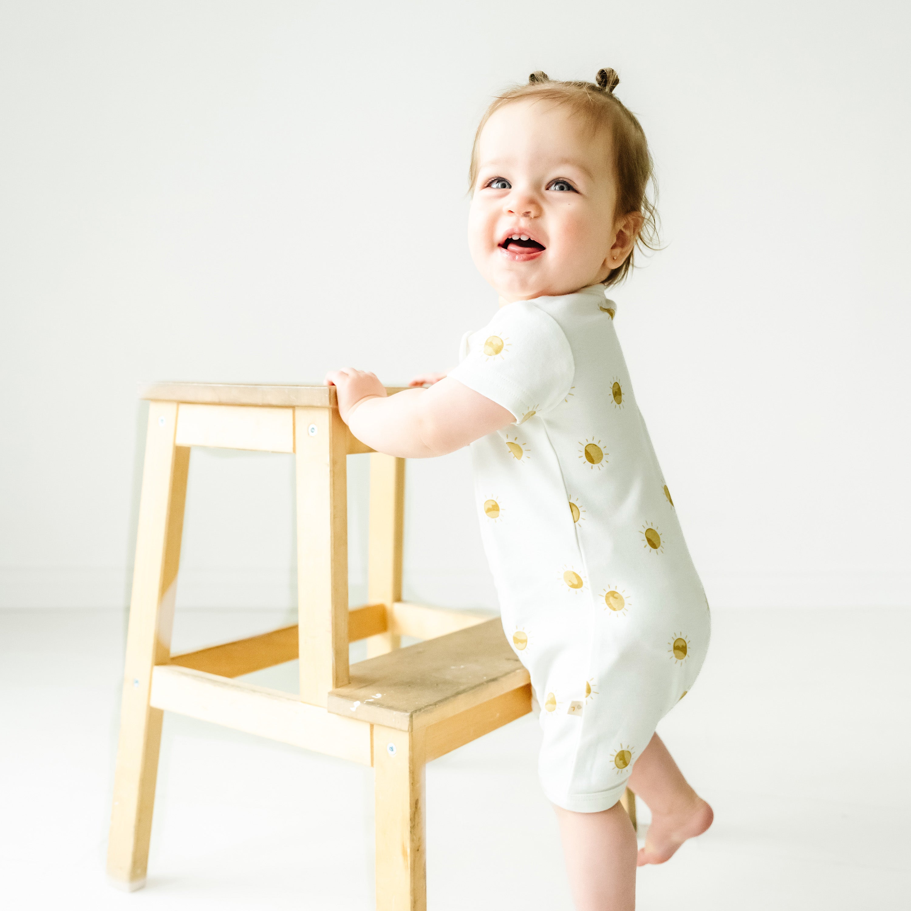 Organic Baby Short Zip Romper - Sunshine Makemake Organics   