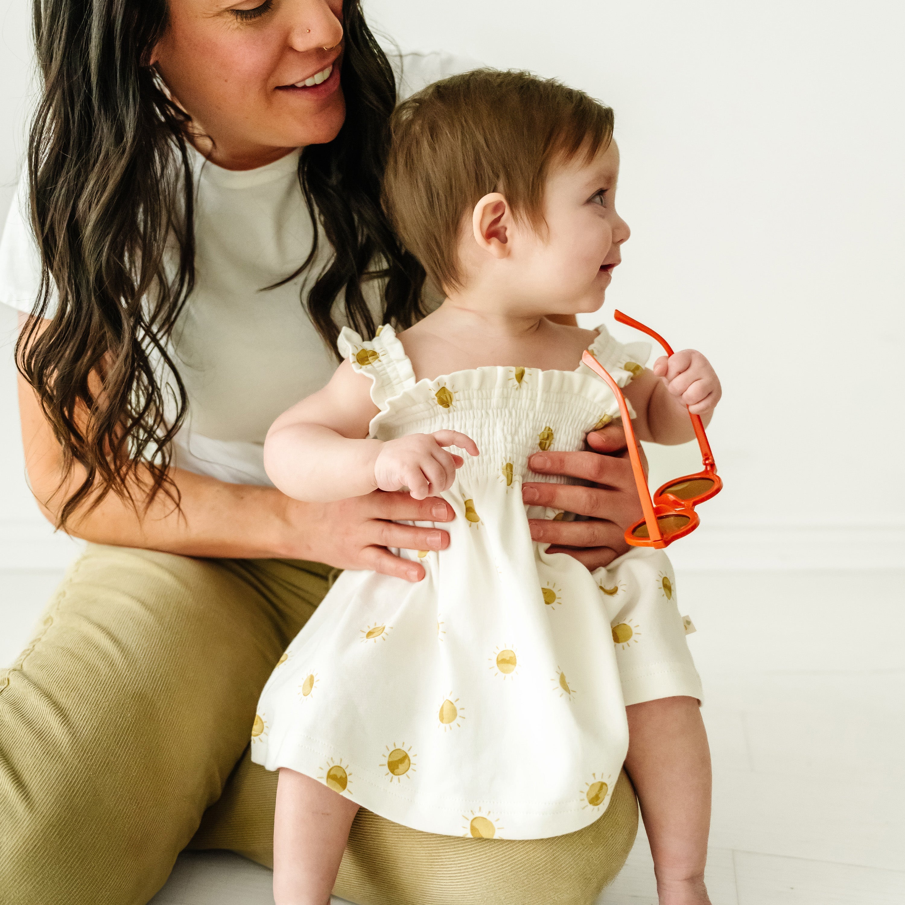 Organic Baby Girls Smocked Dress - Sunshine Makemake Organics   