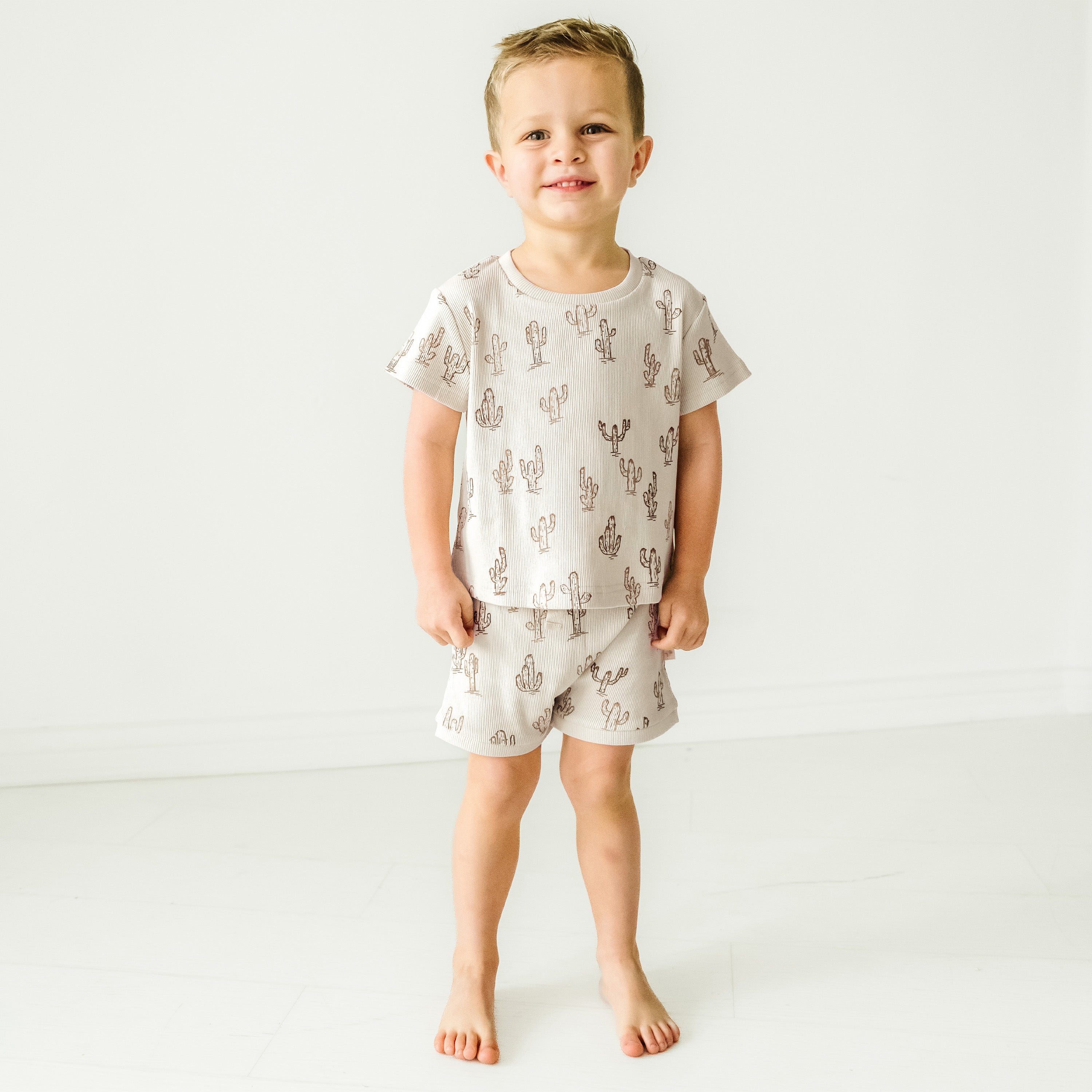 Organic Baby Toddler Tee and  Shorties Set - Cactus Makemake Organics   