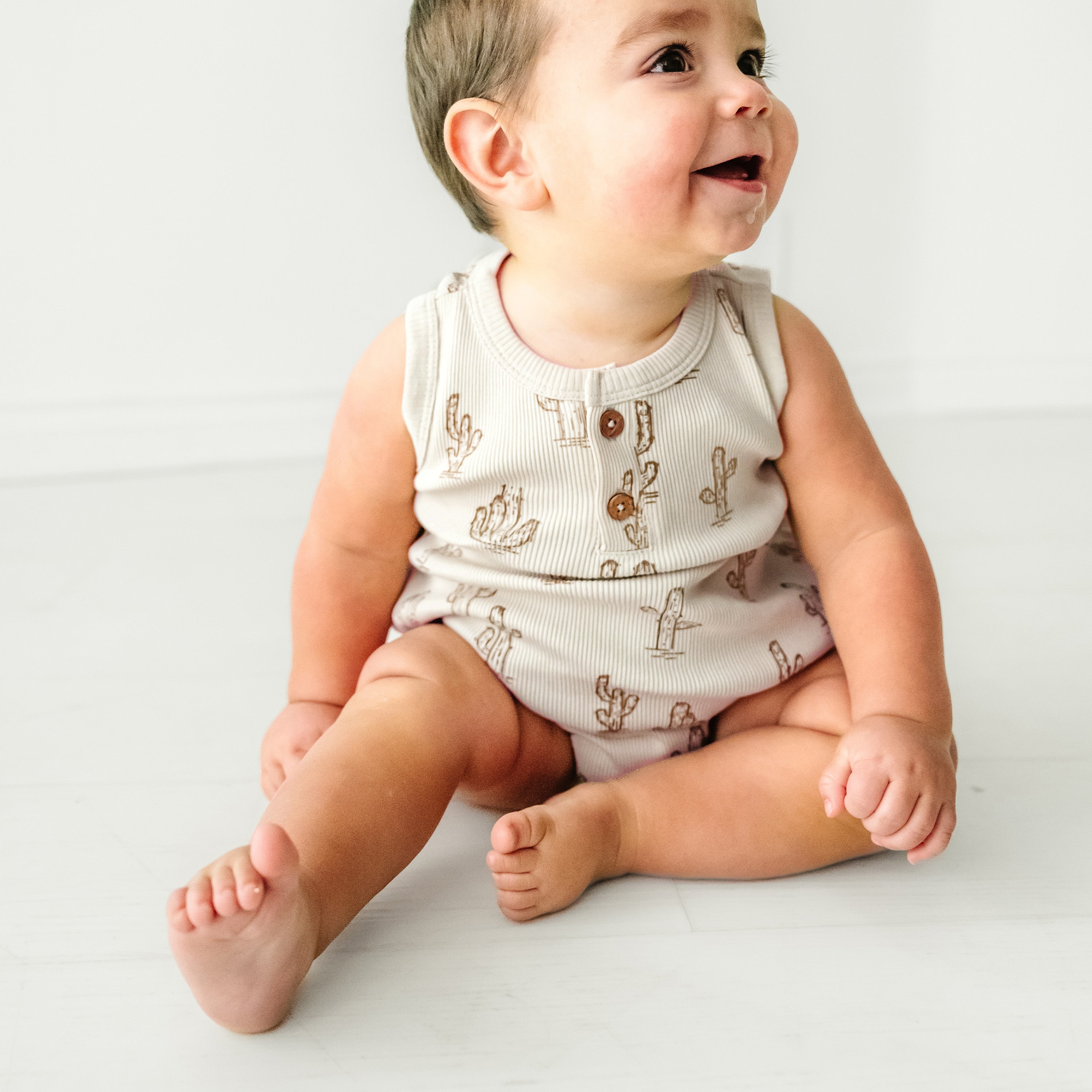 Organic Baby Bubble Onesie - Cactus Makemake Organics   