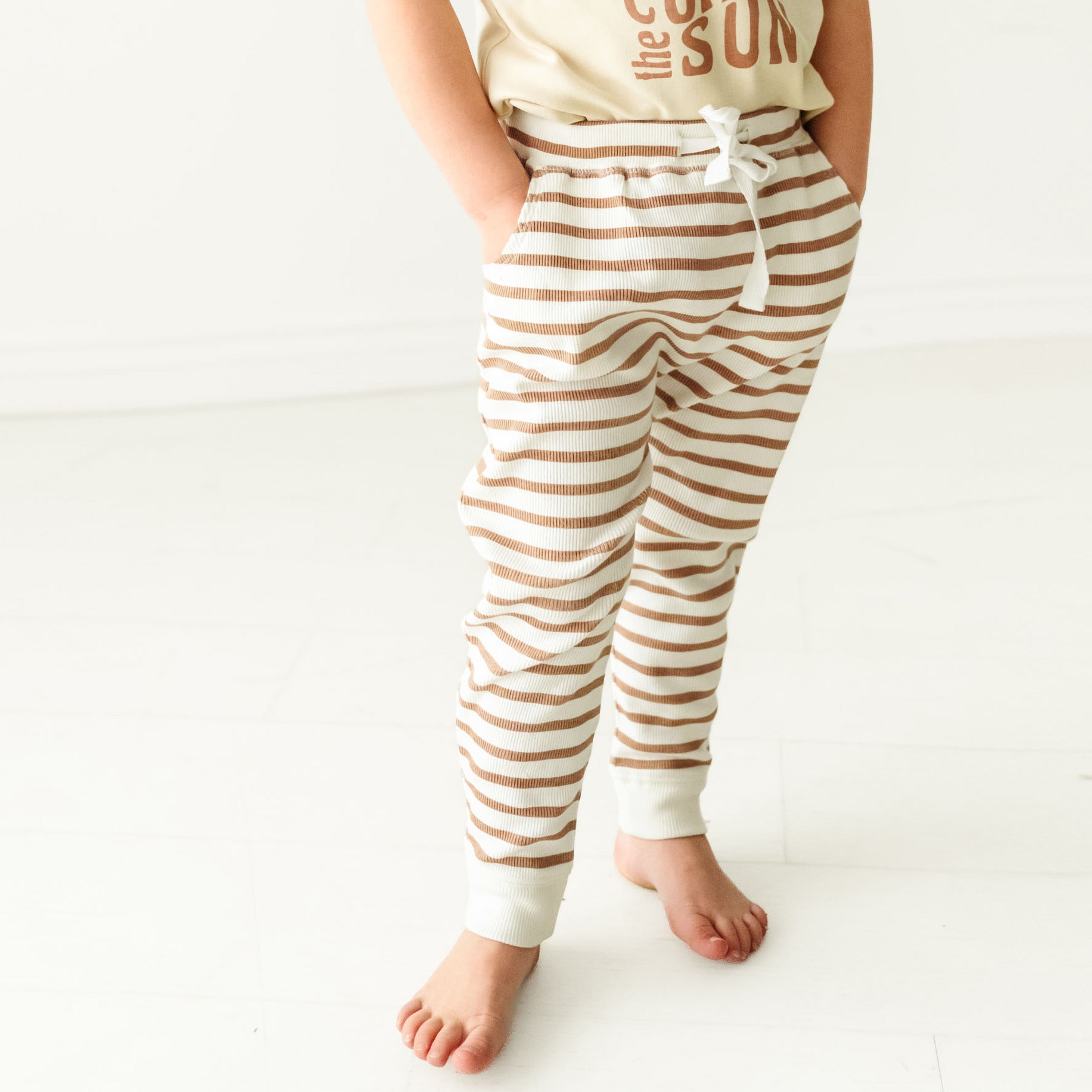 Organic Baby Toddler Harem Pants - Stripes Makemake Organics   