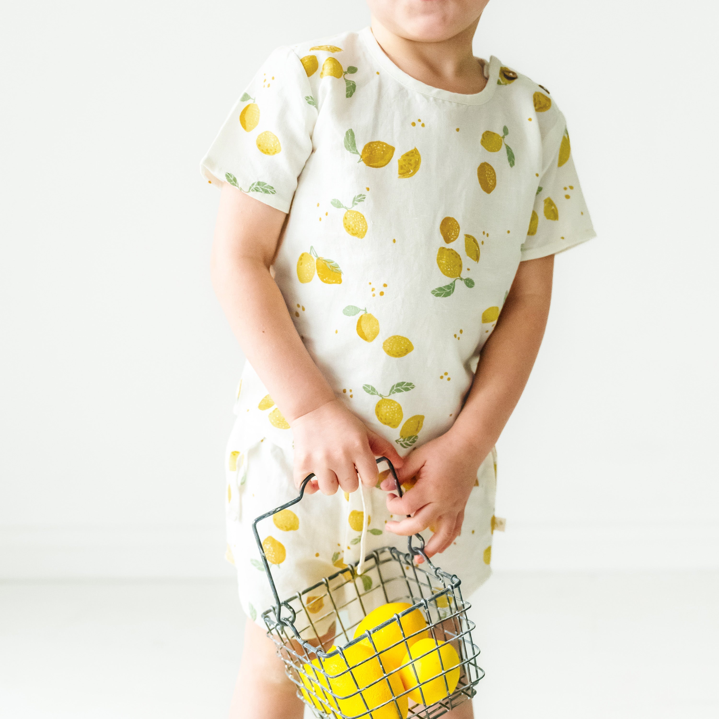 Organic Boys Top and Shorts 2 Piece Set - Citron Makemake Organics   