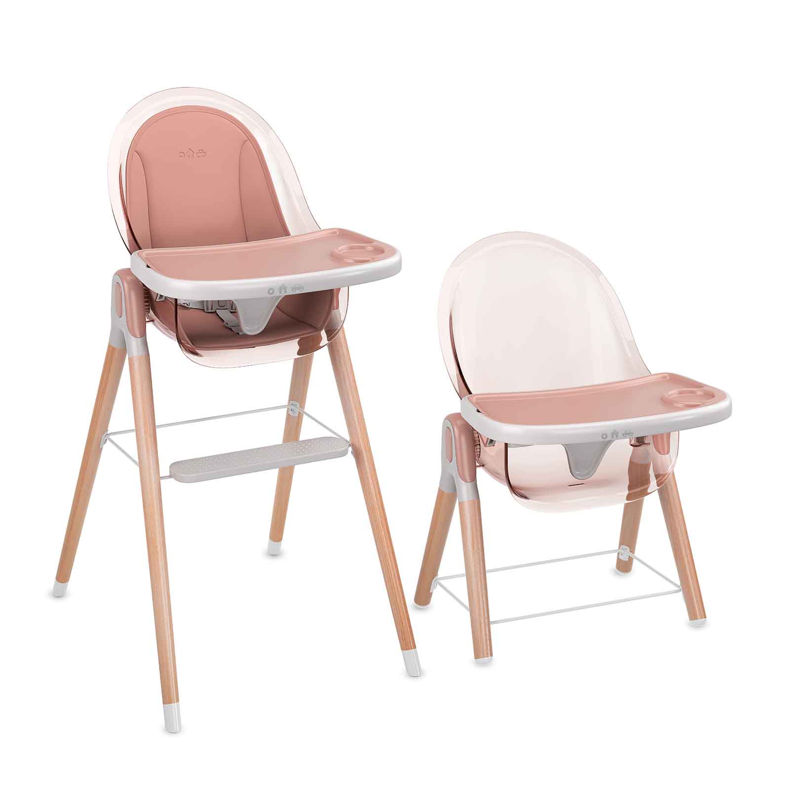 Children of Design 6 in 1 Classic High Chair With Cushion Children of Design Pink  