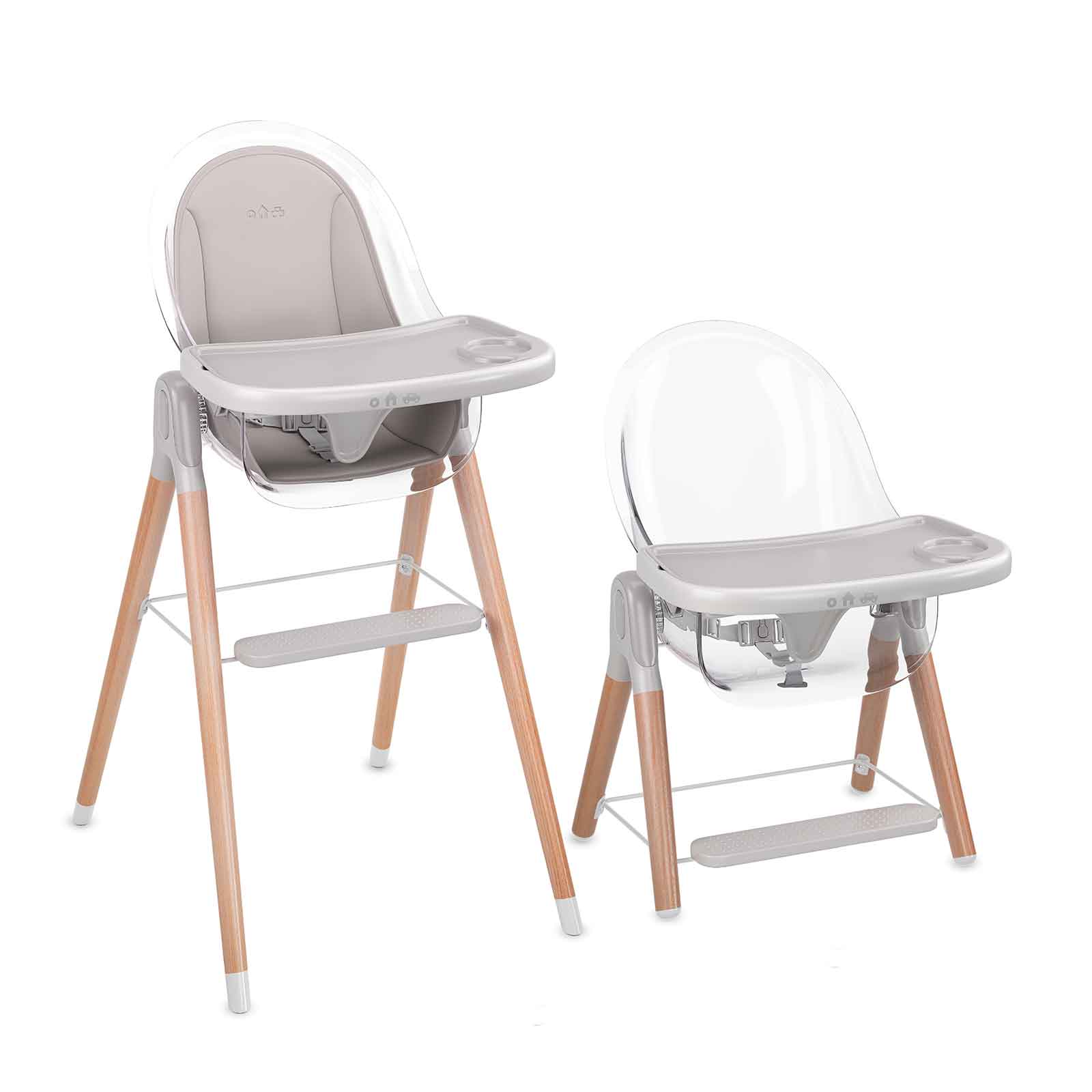 Children of Design 6 in 1 Classic High Chair With Cushion Children of Design Grey  