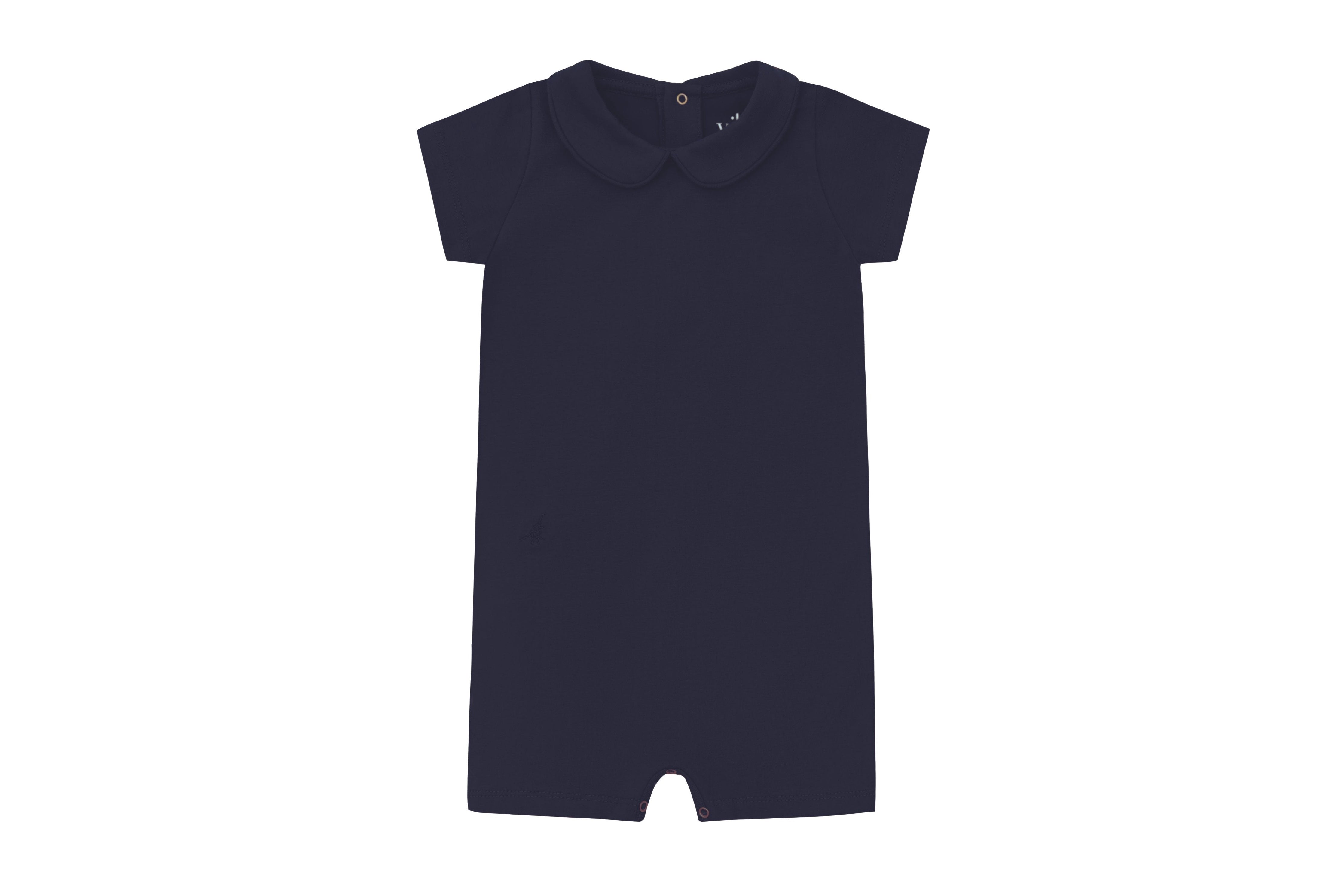 Organic Cotton Collared Bodysuit With Shorts Vild House of Little   