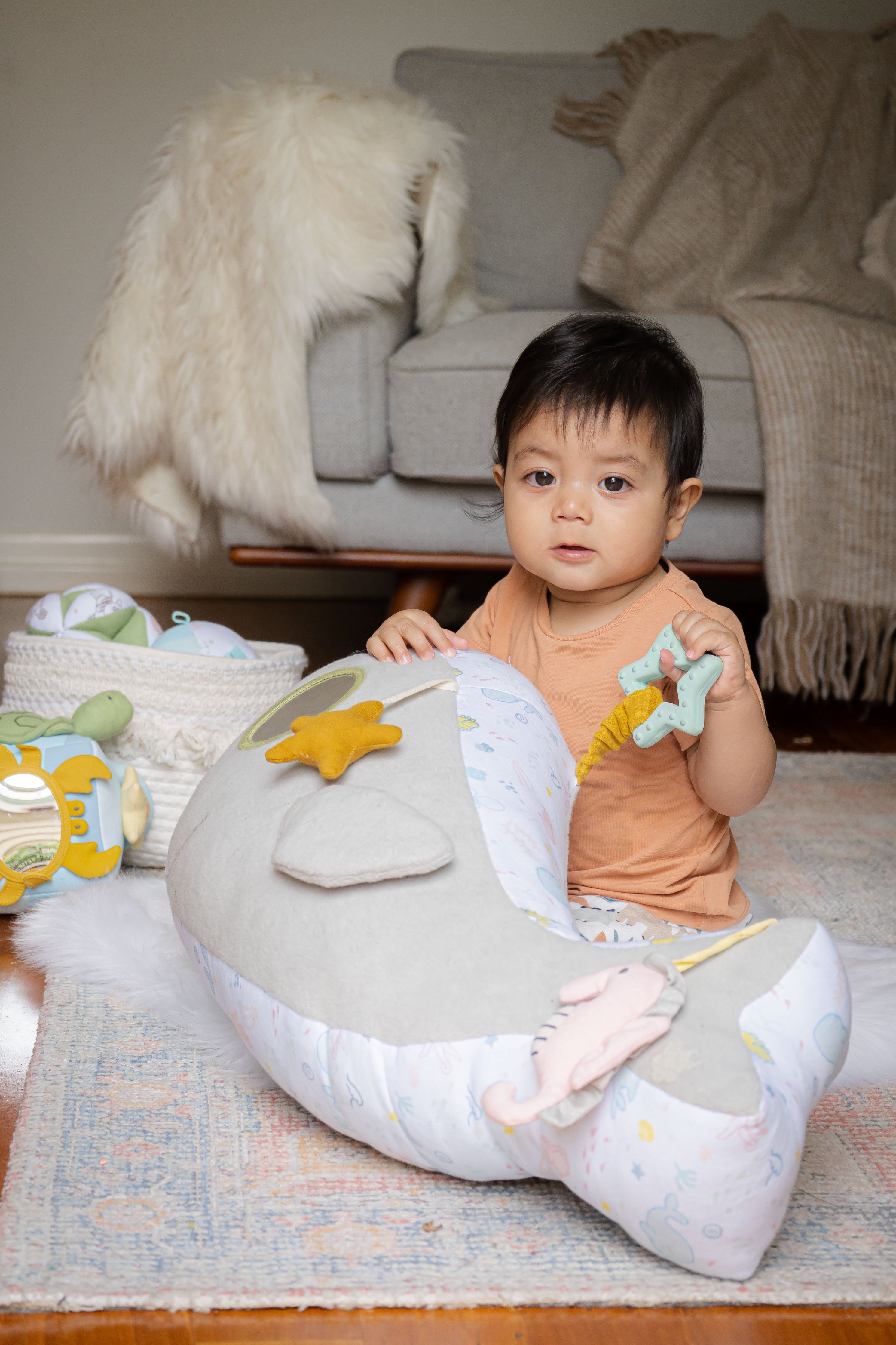 Tummy Time Ocean Buddy Whale Tikiri Toys   