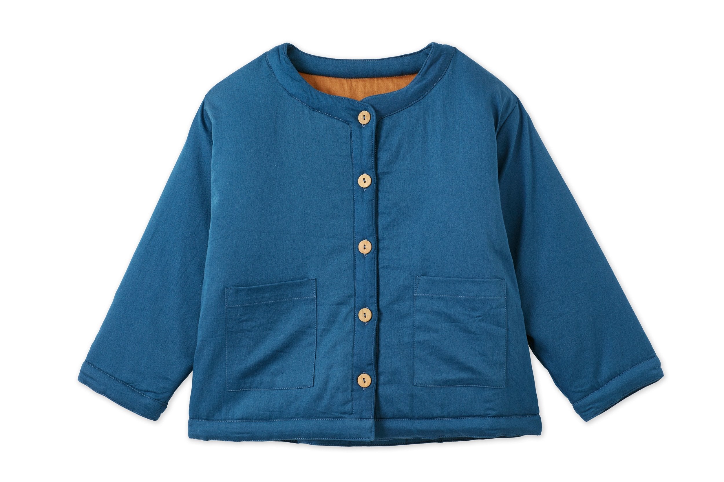 Organic Cotton Woven Padded Jacket Vild House of Little 0-6M Blue 