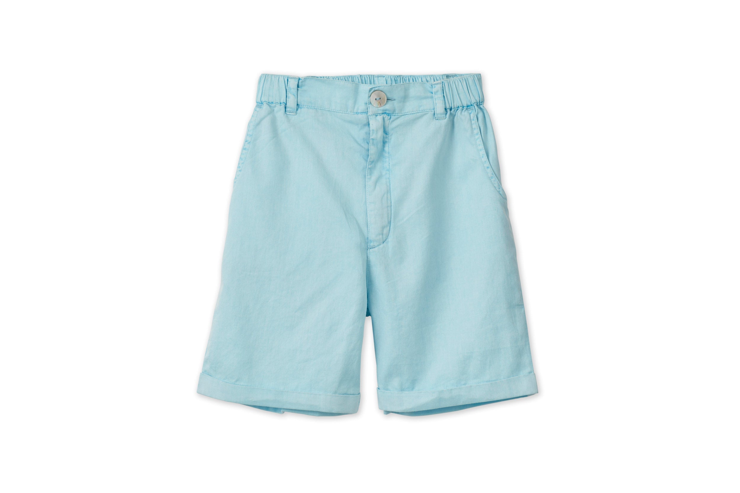 Organic Cotton Woven Bermuda Shorts Vild House of Little 0-6M Sky Blue 