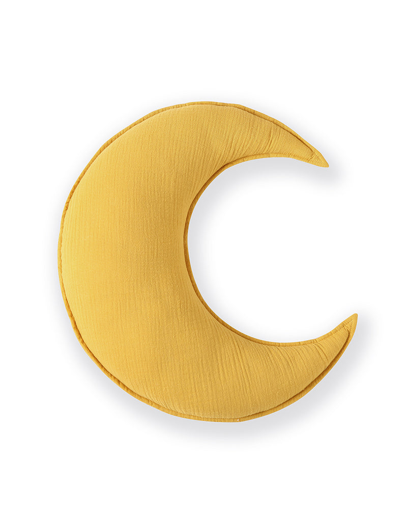 Moon Cushion- Mustard Yellow Malabar Baby   