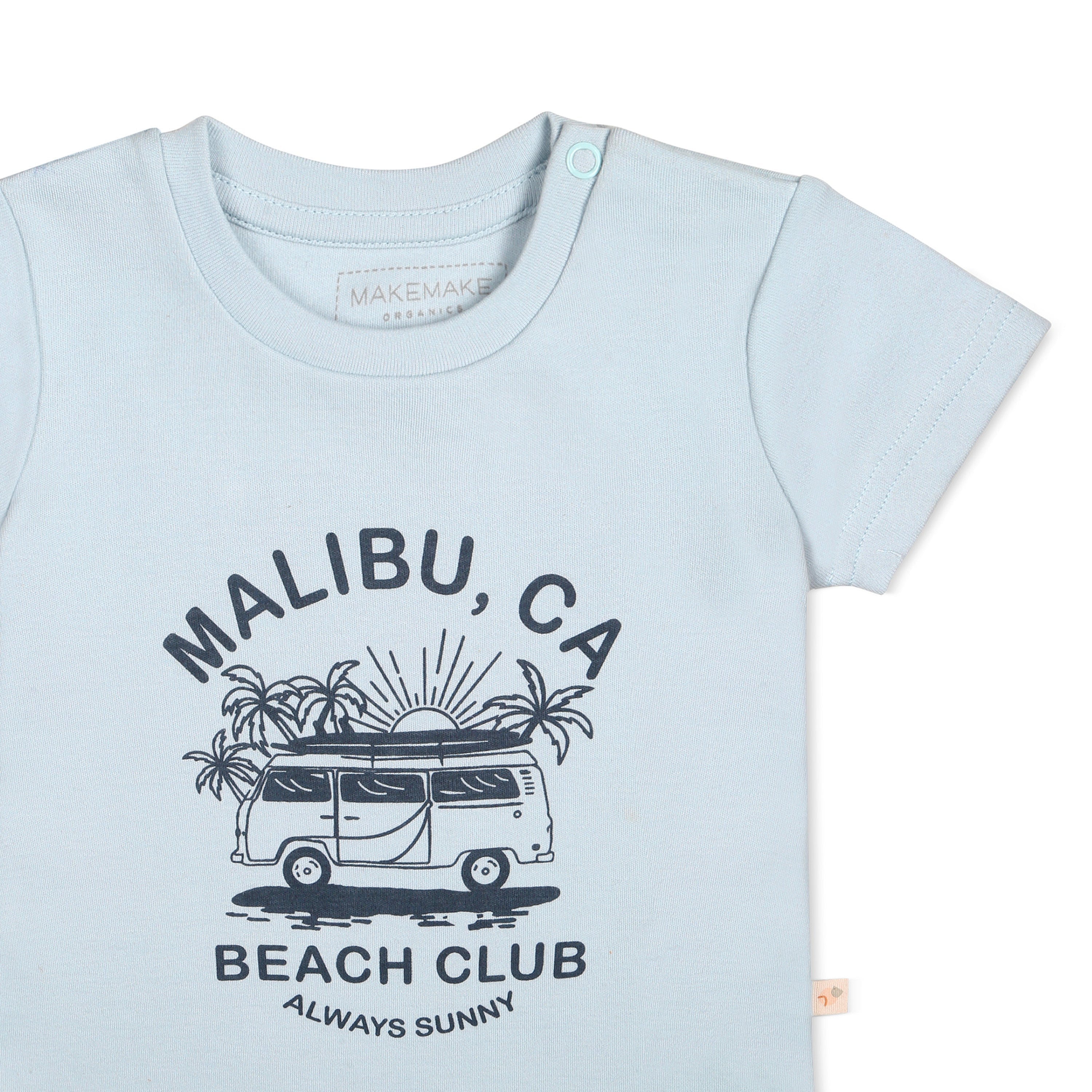 Organic Kids T-Shirts - Malibu Beach Club Makemake Organics   