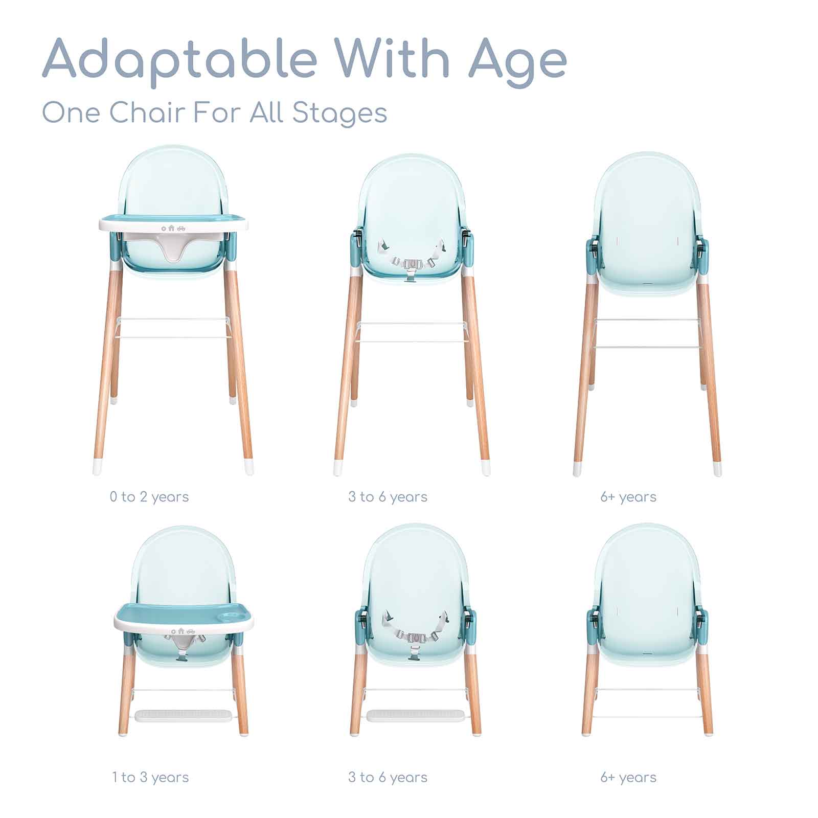 Children of Design 6 in 1 Classic High Chair Children of Design   