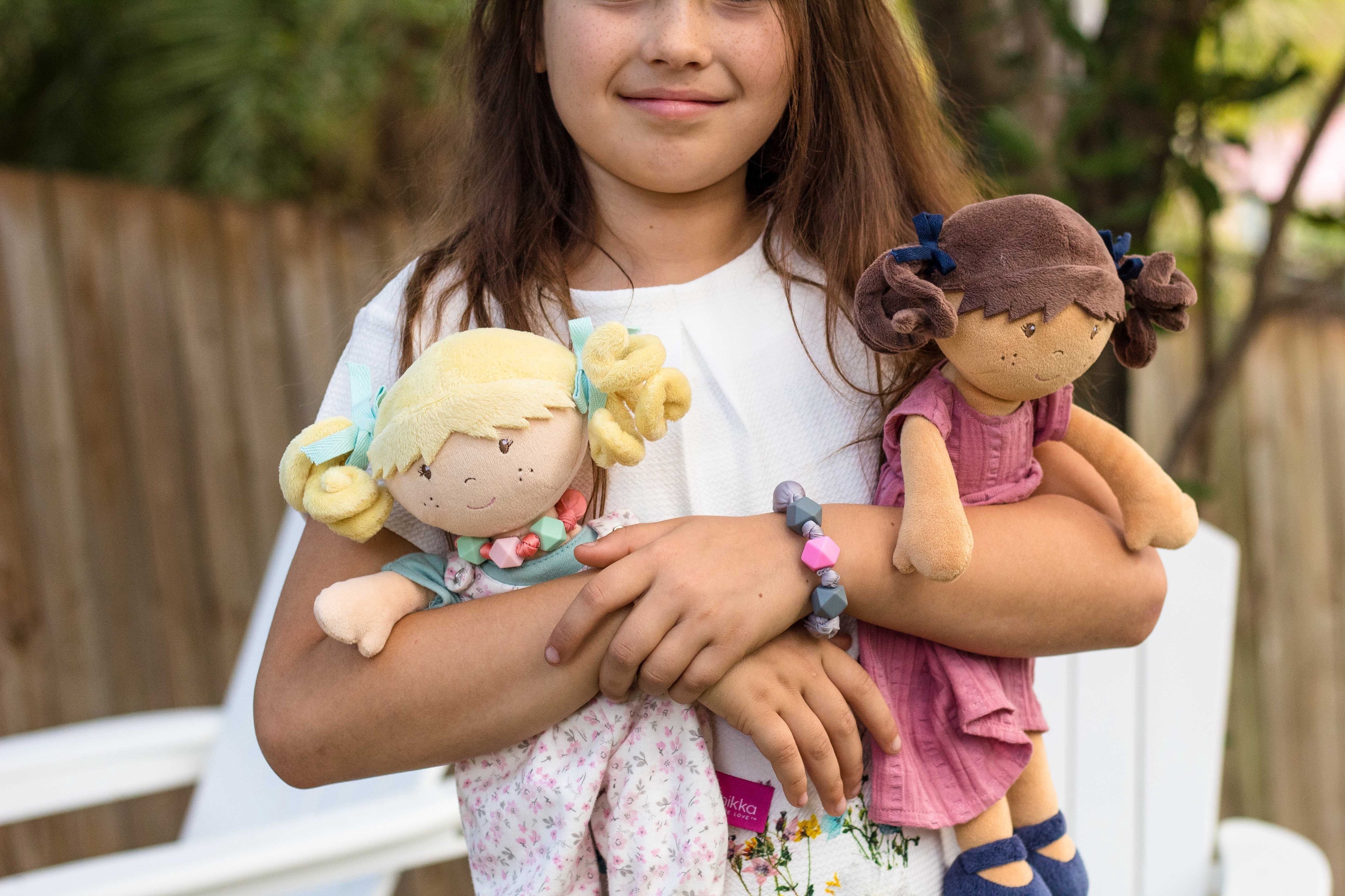 Lucy With Friendship Bracelet in Flower Printed Outfit Tikiri Toys   