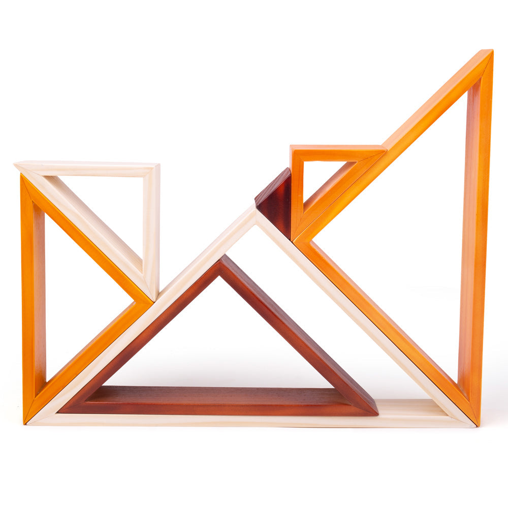 Natural Wooden Stacking Triangles Bigjigs Toys   