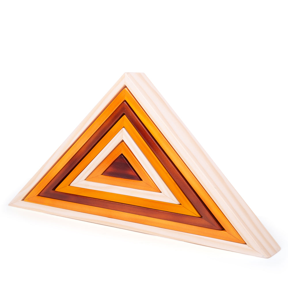 Natural Wooden Stacking Triangles Bigjigs Toys   