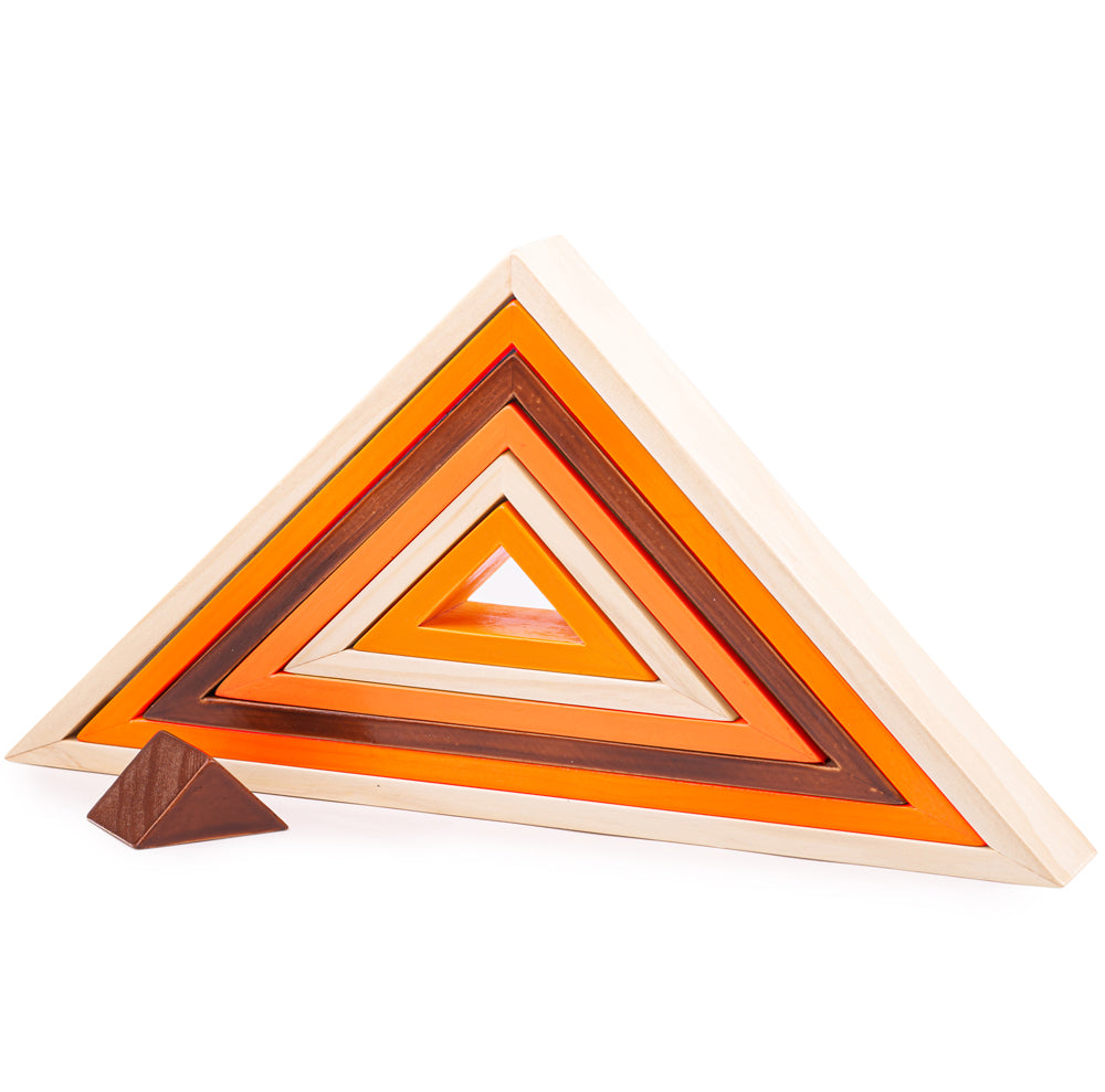 Natural Wooden Stacking Triangles Bigjigs Toys   