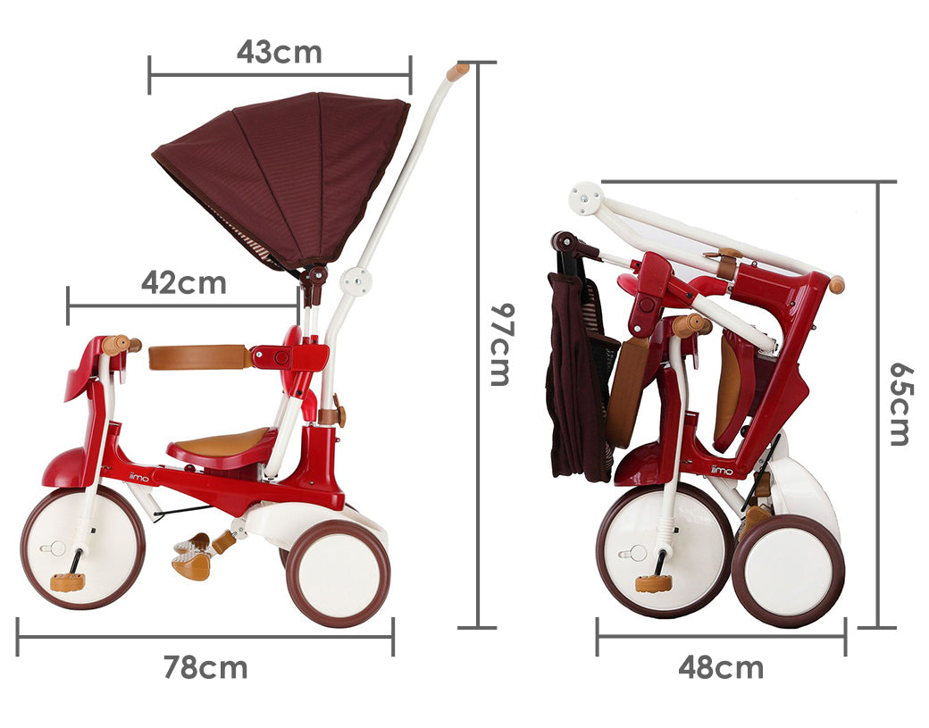 Iimo 3-in-1 Foldable Tricycle With Canopy iimo   