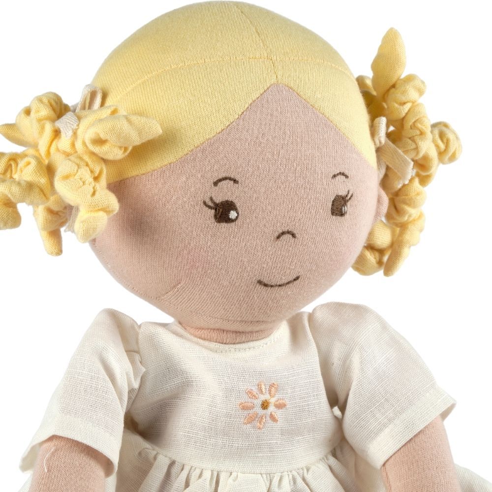 Priscy Blonde Haired Doll in White Linen Dress With Display Box Tikiri Toys   