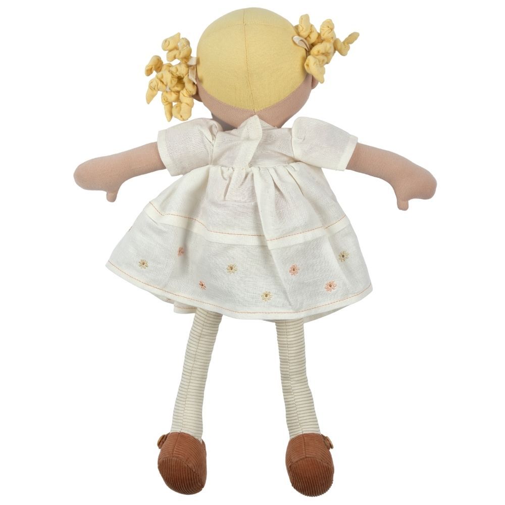 Priscy Blonde Haired Doll in White Linen Dress With Display Box Tikiri Toys   