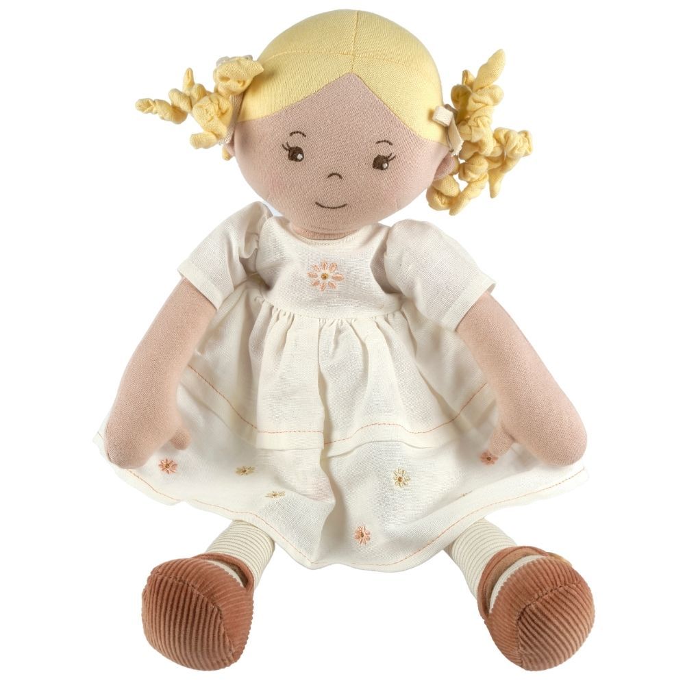 Priscy Blonde Haired Doll in White Linen Dress With Display Box Tikiri Toys   