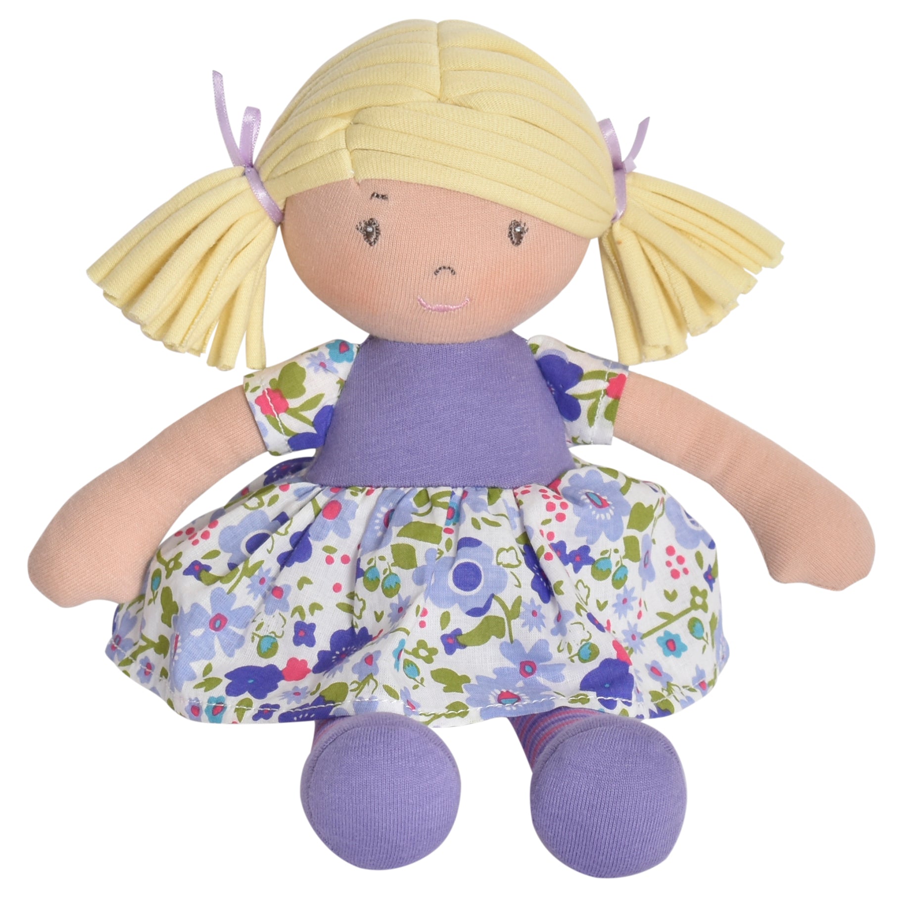 Lil'l Peggy Blonde Hair With Lilac & Pink Dress Tikiri Toys   