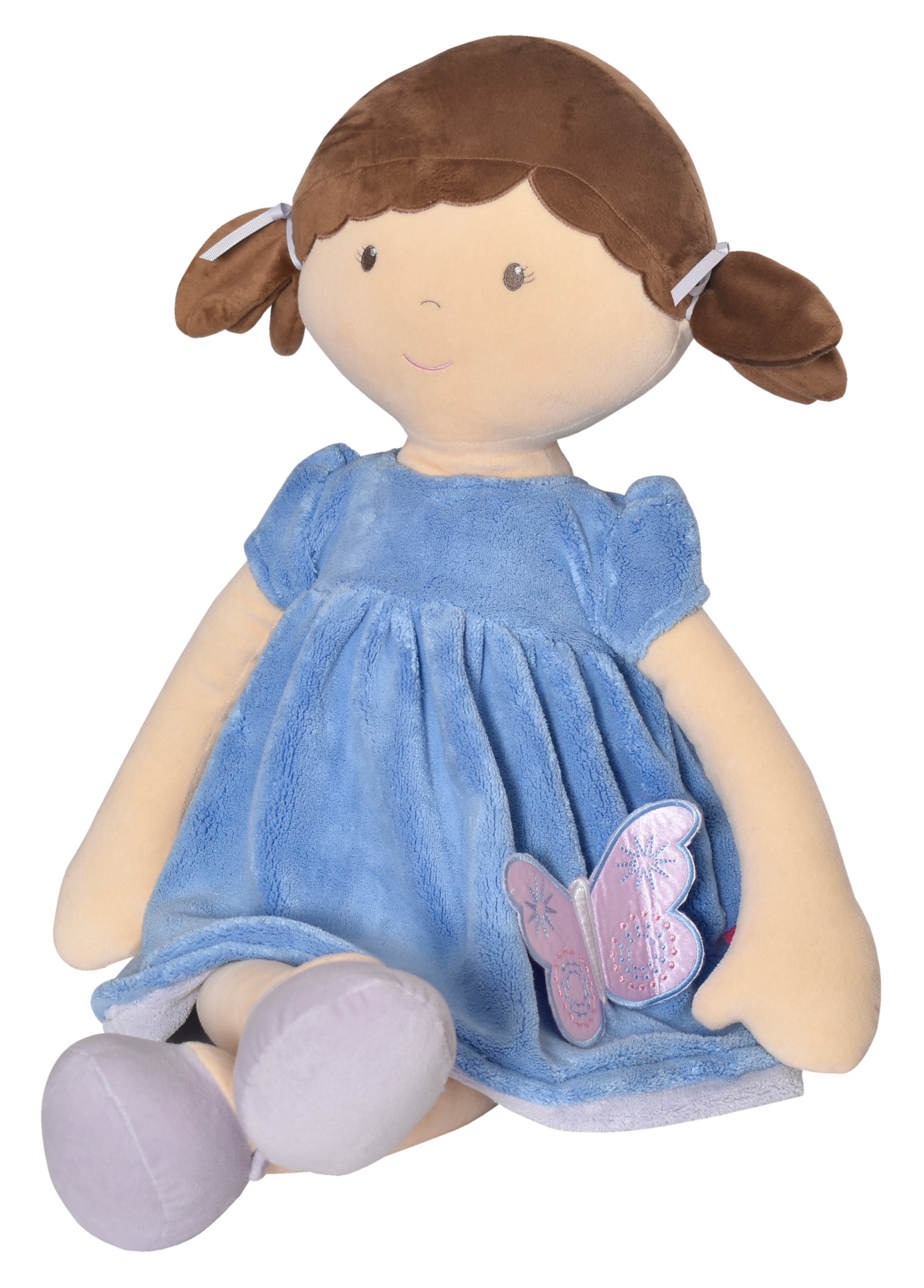 Pari X-Large Doll With Brown Hair/Blue & Purple Dress Tikiri Toys   